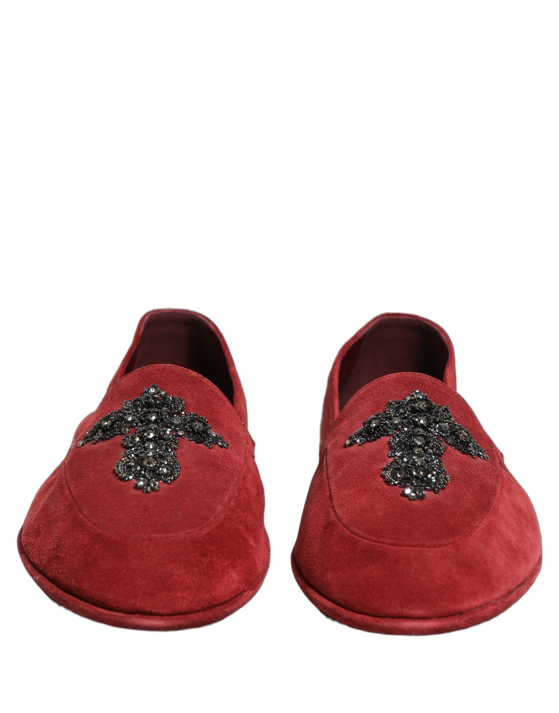 Dolce & Gabbana Red Slip On Loafers for Men detail view