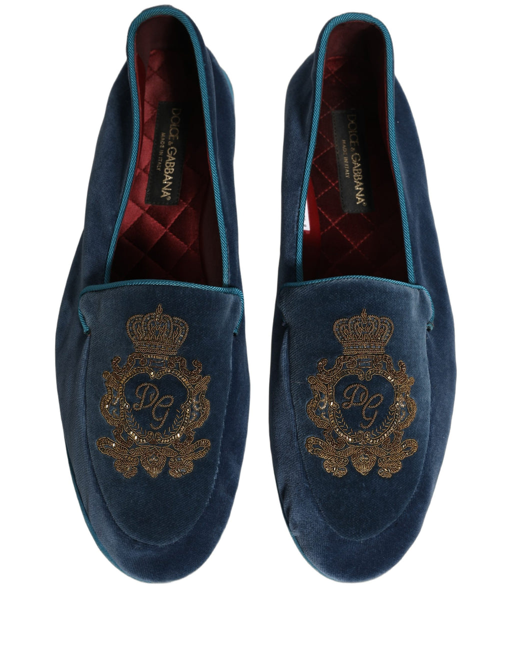 Dolce & Gabbana Blue Slip On Loafers for Men detail view