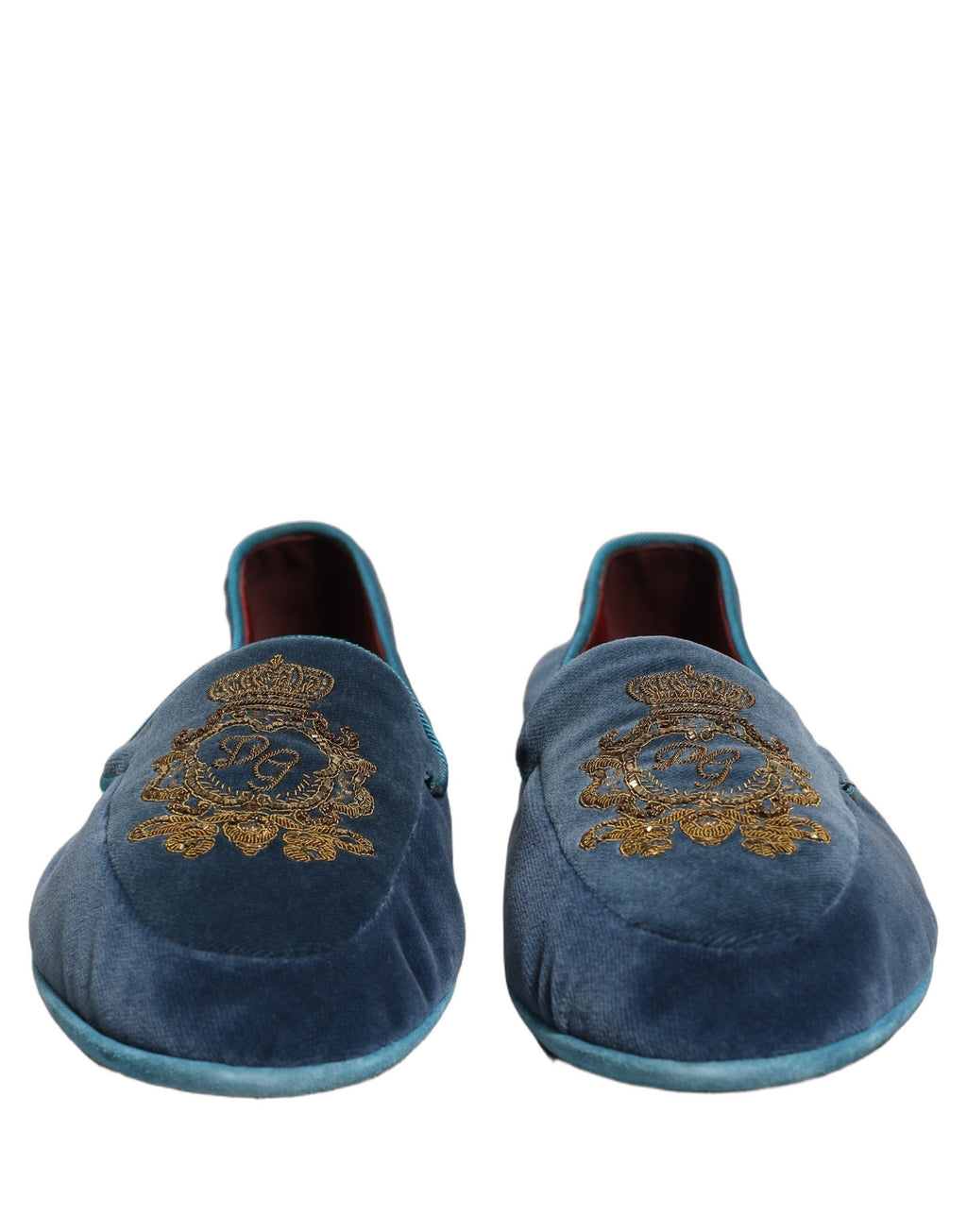 Dolce & Gabbana Blue Slip On Loafers for Men side view