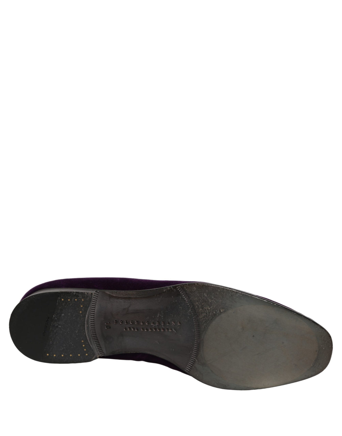 Dolce & Gabbana Violette Samt-Loafer mit Strass und Pailletten