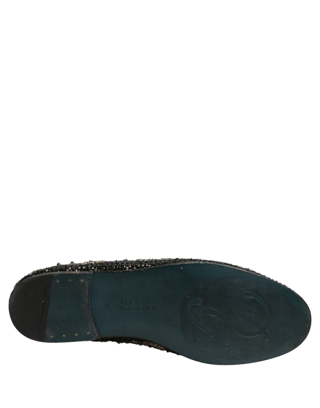 Dolce & Gabbana Schwarze Loafer-Schuhe mit Strassbesatz