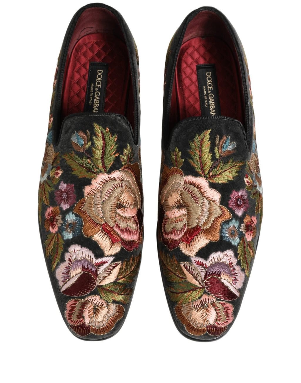 Dolce & Gabbana Black Slip On Loafers for Men side view