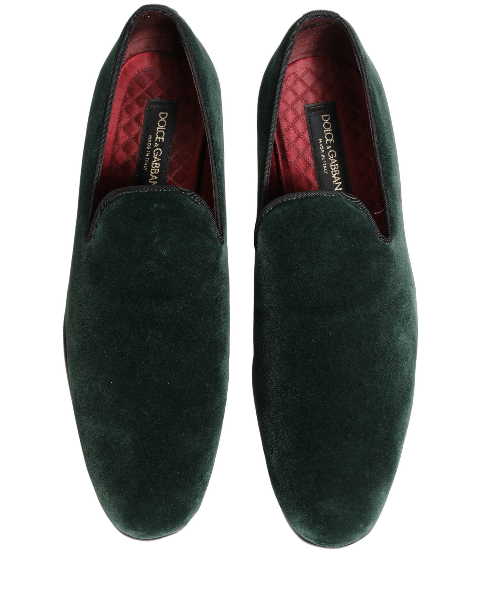 Dolce & Gabbana Green Slip On Loafers for Men side view