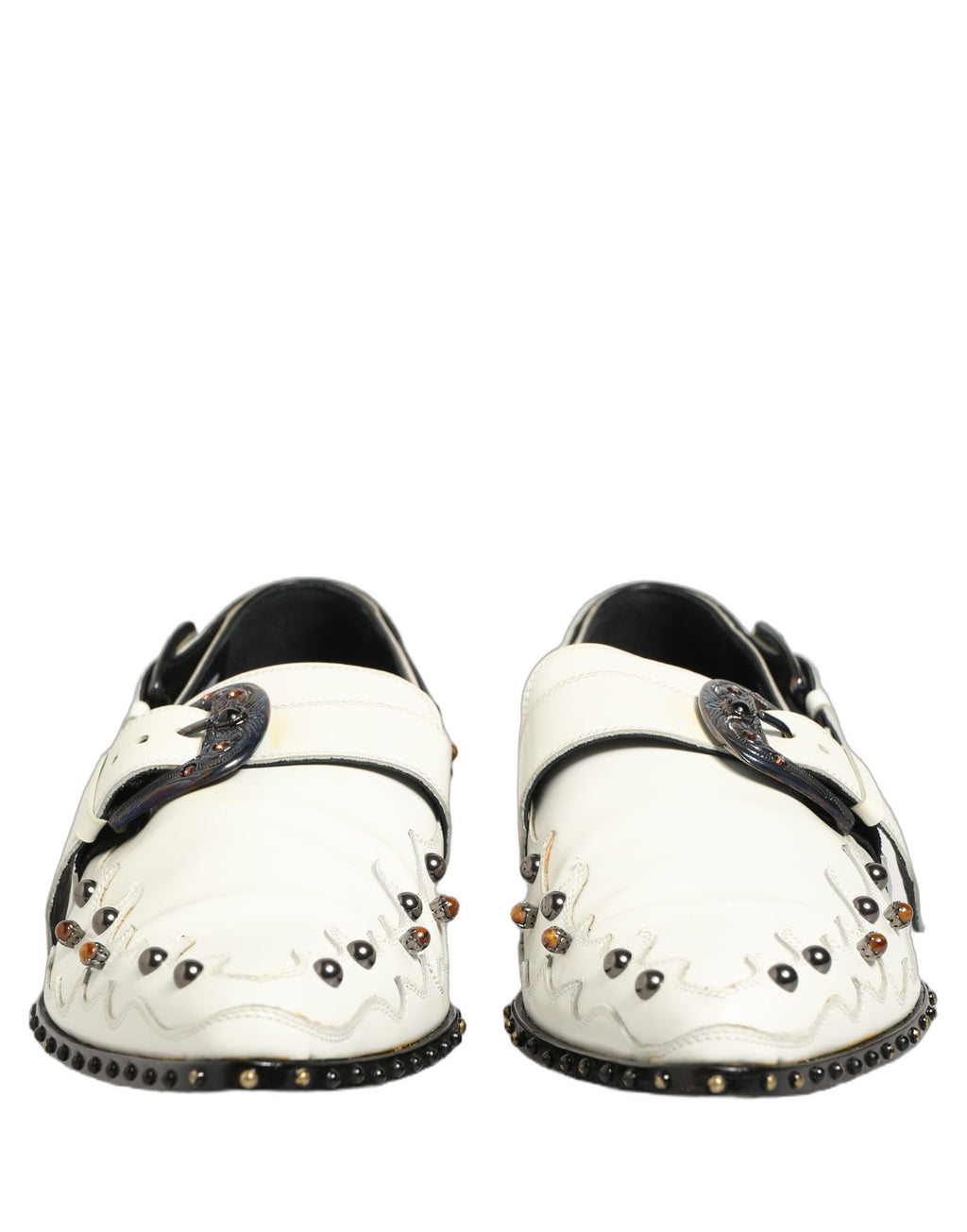 Dolce & Gabbana White Slip On Loafers for Men detail view