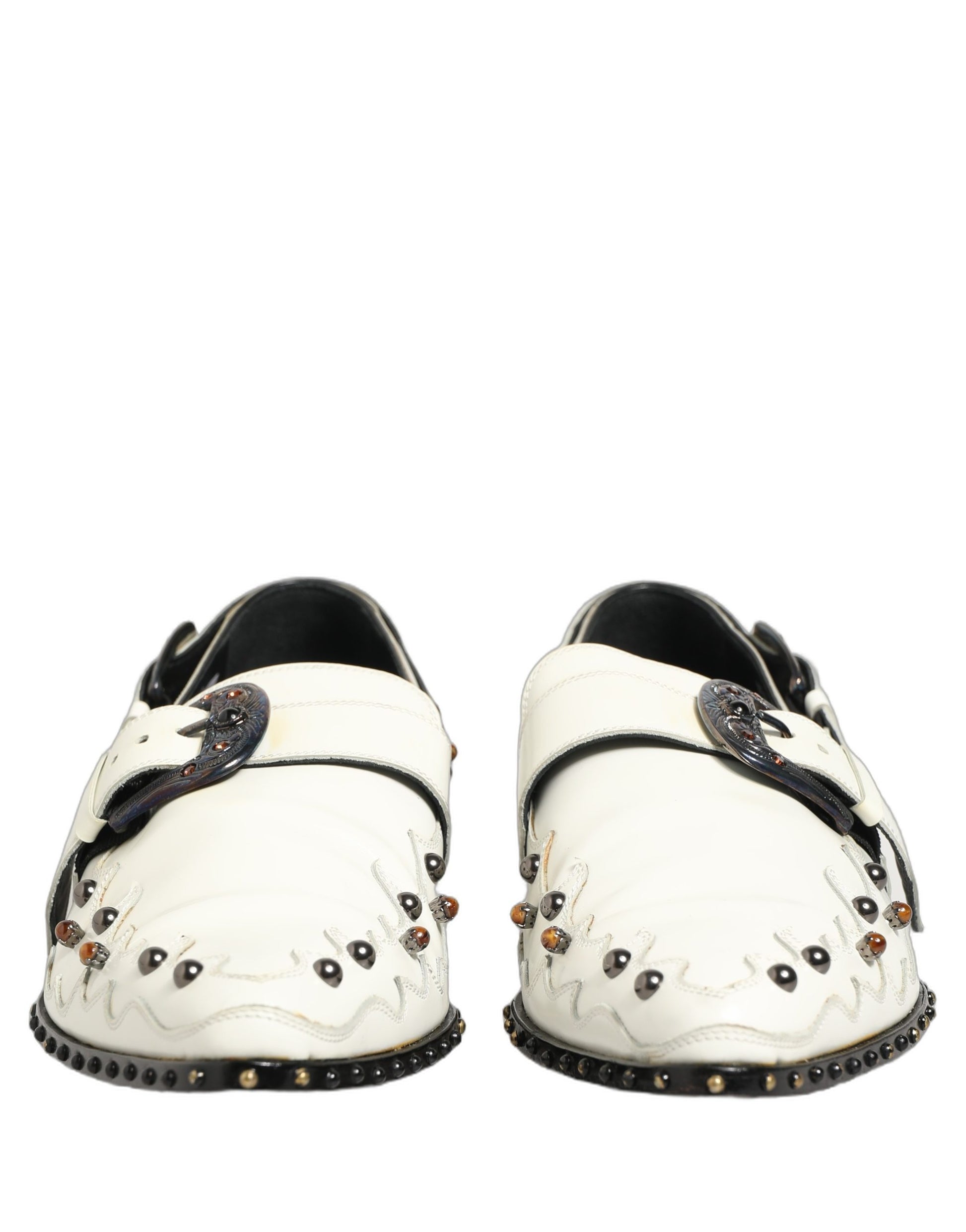 Dolce & Gabbana White Slip On Loafers for Men detail view
