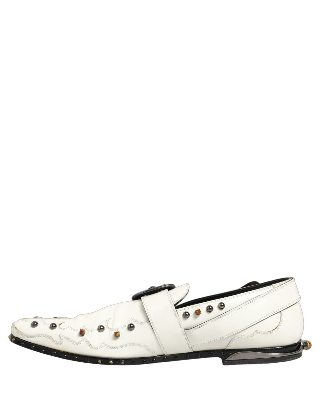 Dolce & Gabbana White Slip On Loafers for Men additional view