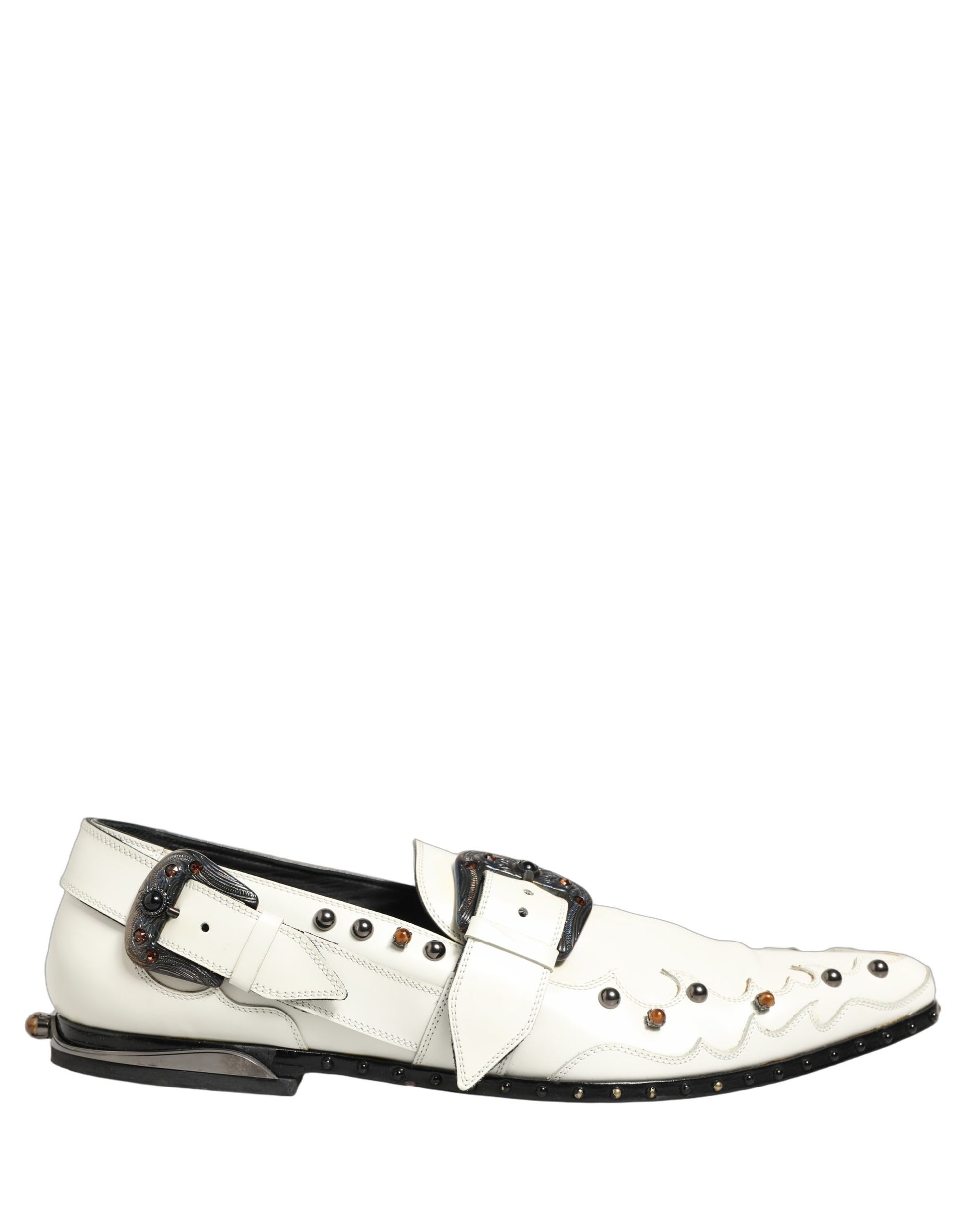 Dolce & Gabbana White Slip On Loafers for Men alternate view