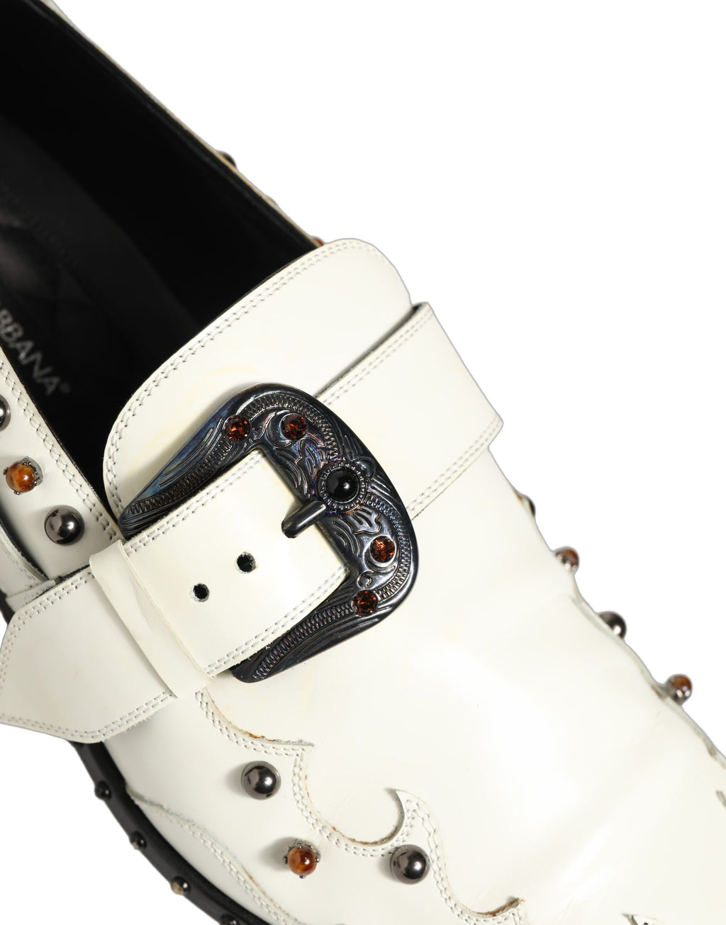 Dolce & Gabbana White Slip On Loafers for Men additional view