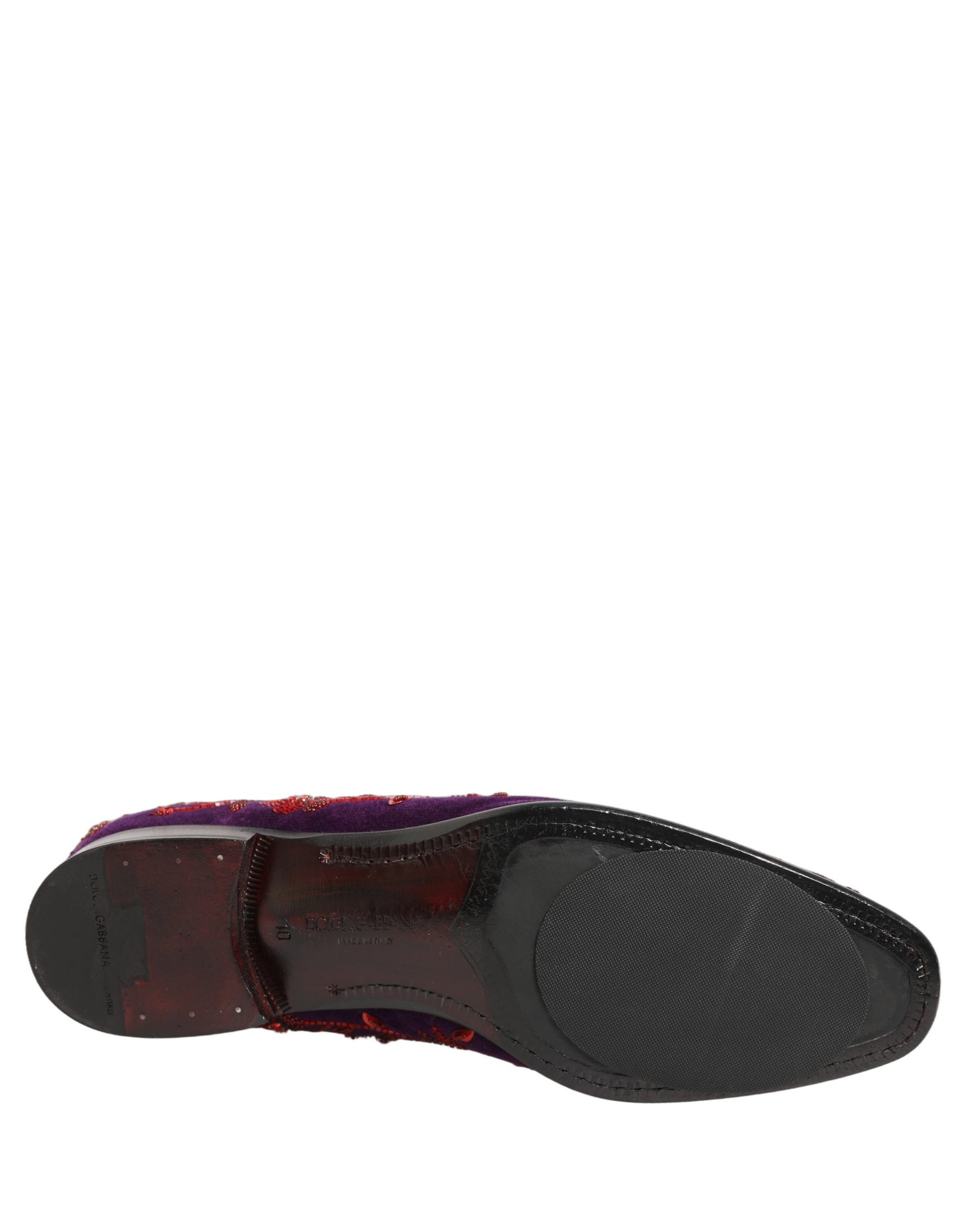 Dolce & Gabbana Purple Slip On Loafers for Men additional view