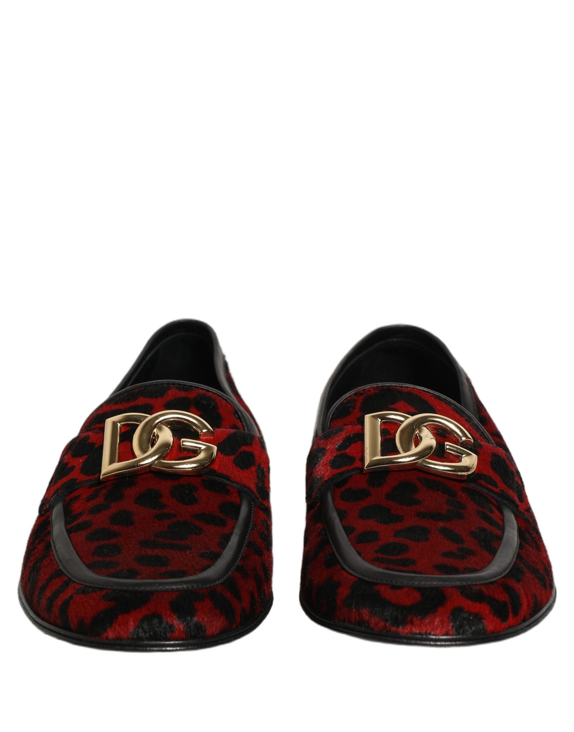 Dolce & Gabbana Red Slip On Loafers for Men detail view