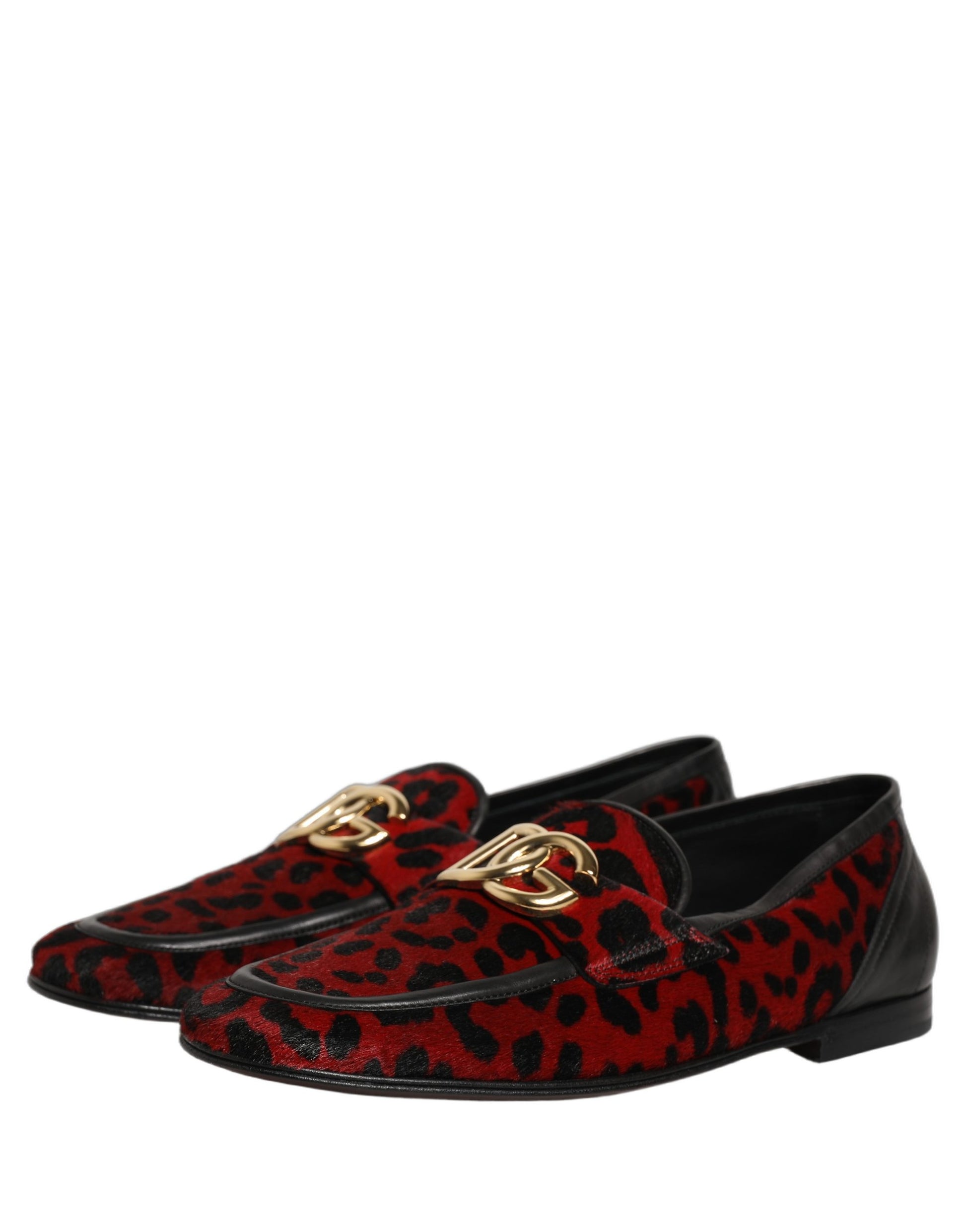 Dolce & Gabbana Red Slip On Loafers for Men additional view