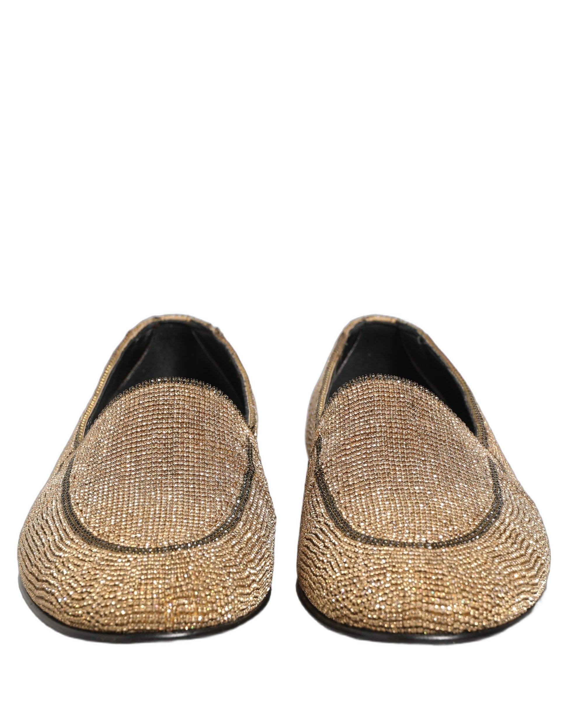 Dolce & Gabbana Gold Slip On Loafers for Men side view