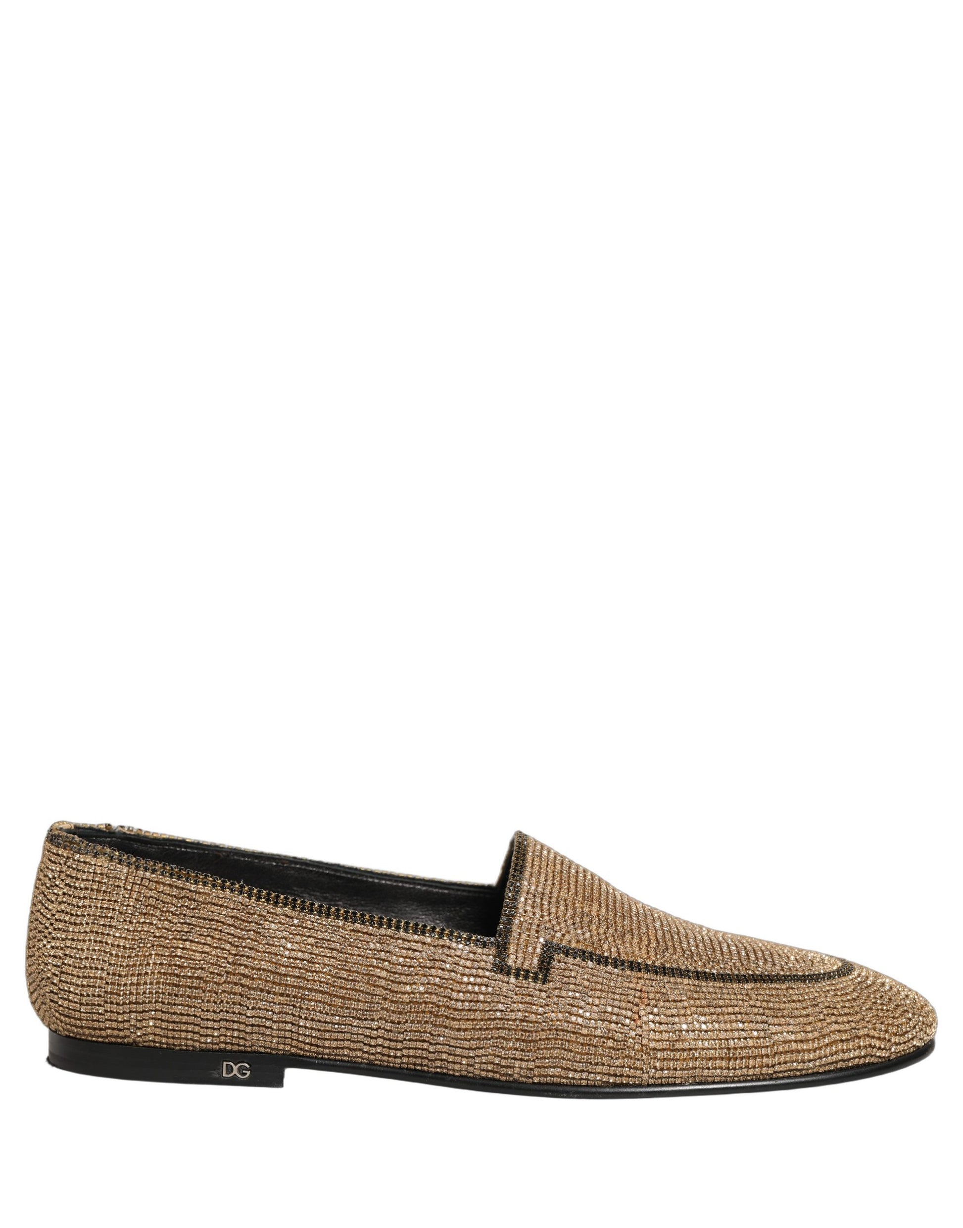 Dolce & Gabbana Gold Slip On Loafers for Men alternate view