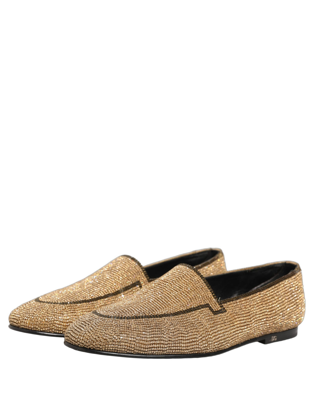 Dolce & Gabbana Gold Slip On Loafers for Men additional view