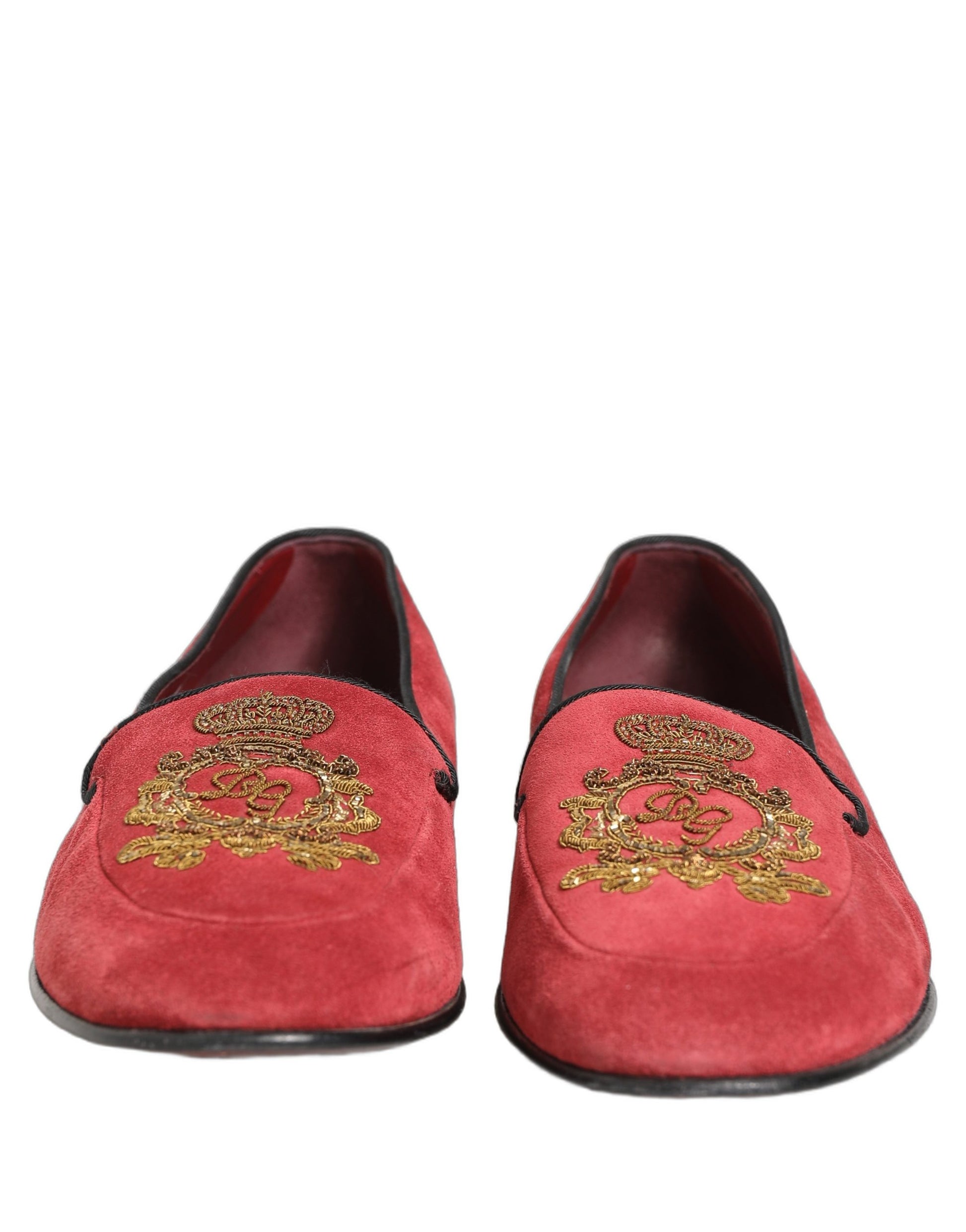 Dolce & Gabbana Red Slip On Loafers for Men detail view