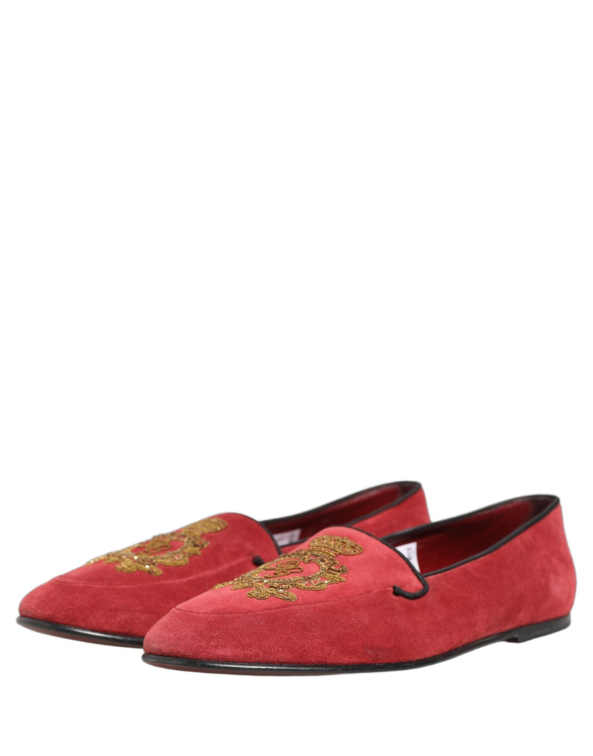 Dolce & Gabbana Red Slip On Loafers for Men additional view