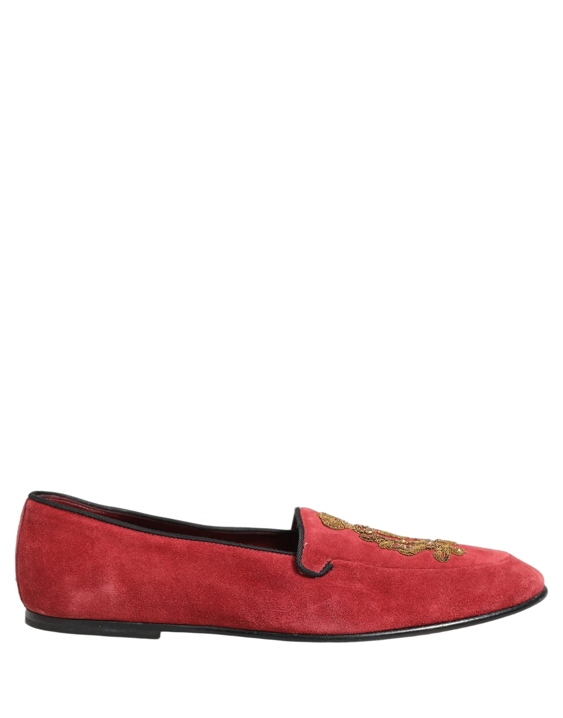 Dolce & Gabbana Red Slip On Loafers for Men alternate view