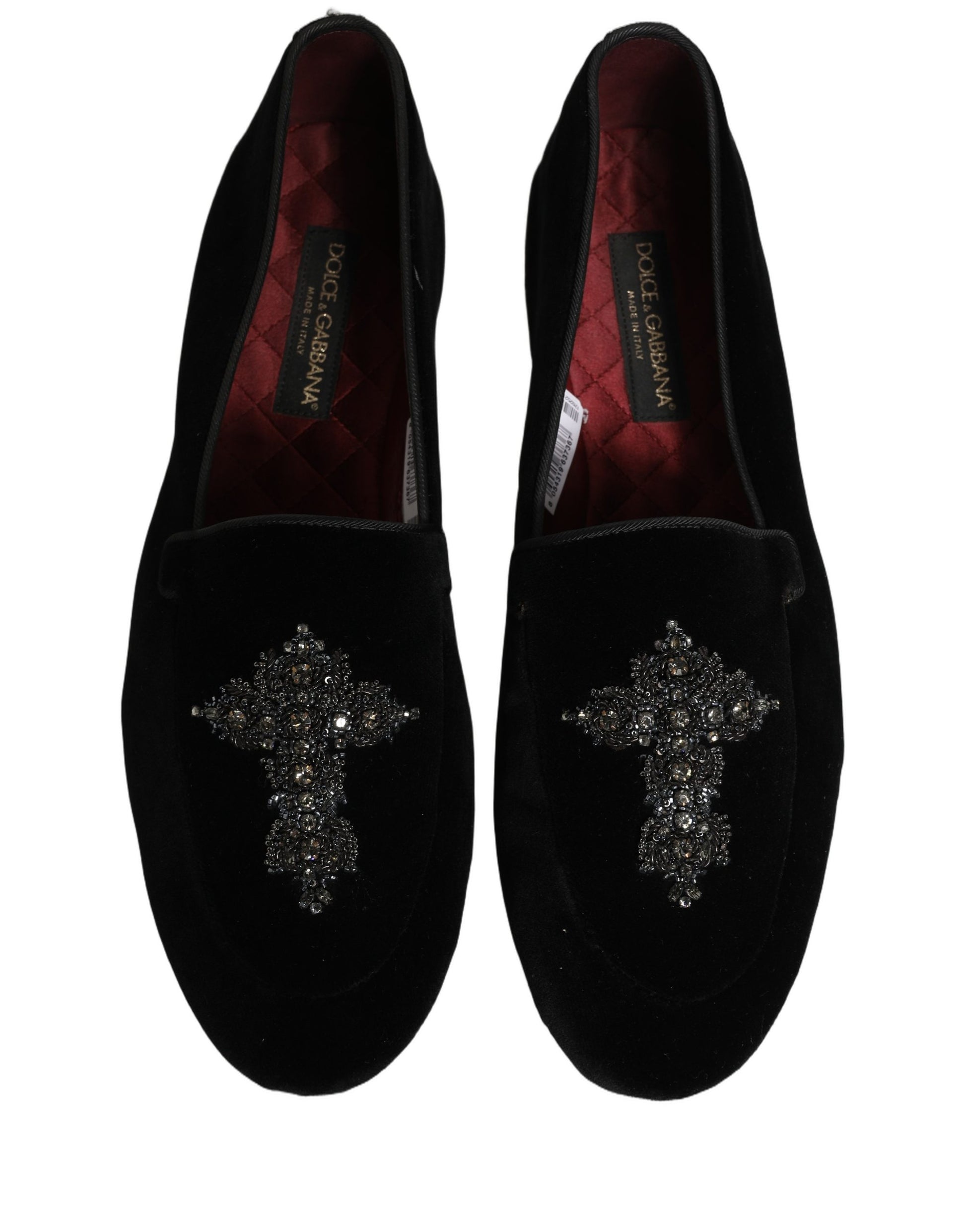 Dolce & Gabbana Black Slip On Loafers for Men side view