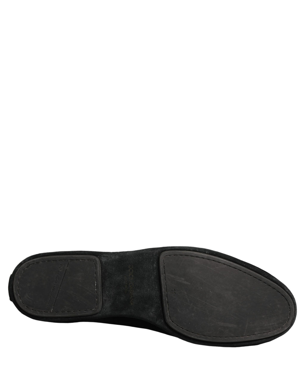 Dolce & Gabbana Schwarze Wildleder-Loafer mit Verzierungen