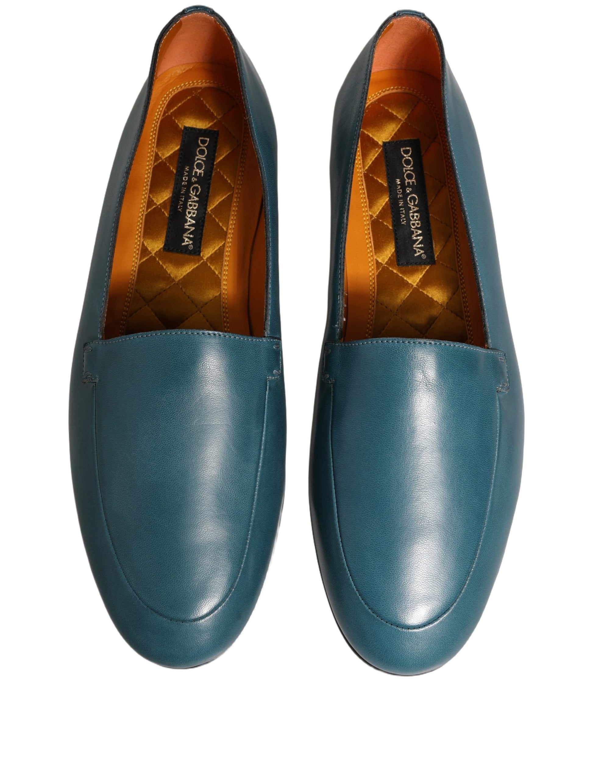 Dolce & Gabbana Blue Slip On Loafers for Men side view