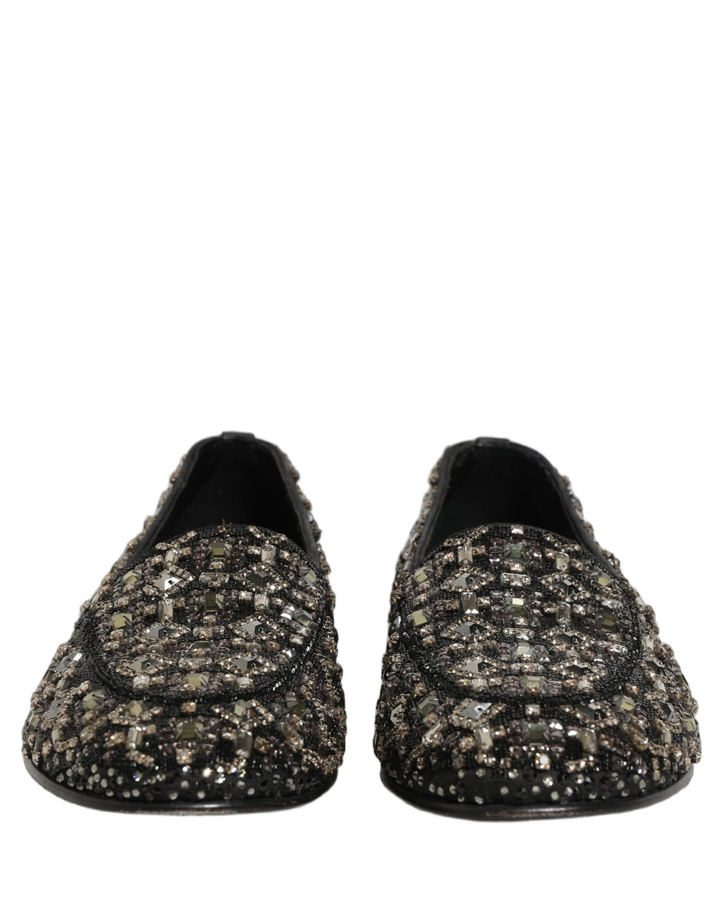 Chaussures Loafers Dolce & Gabbana ornées de cristaux noirs