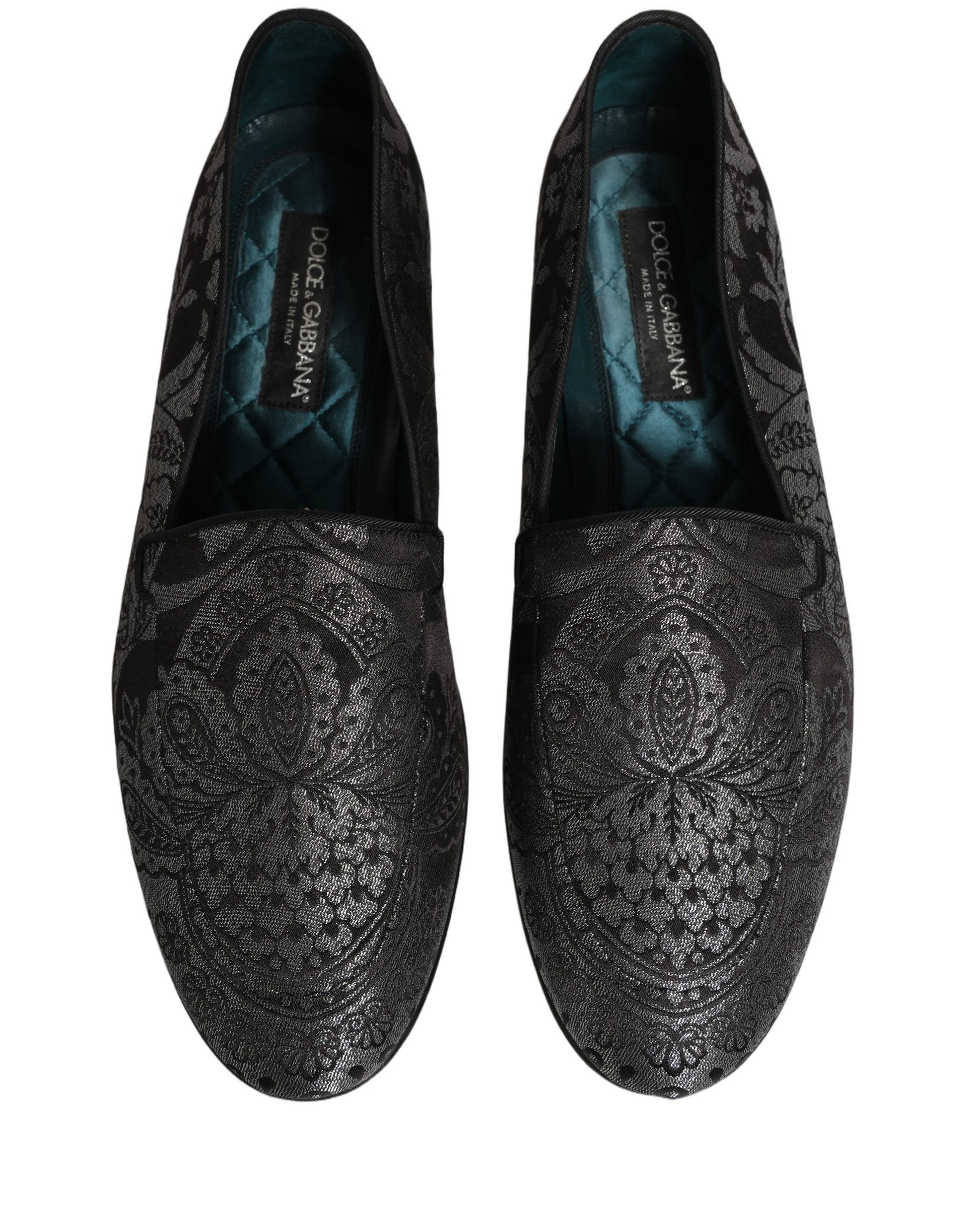 Dolce & Gabbana Silver Slip On Loafers for Men side view