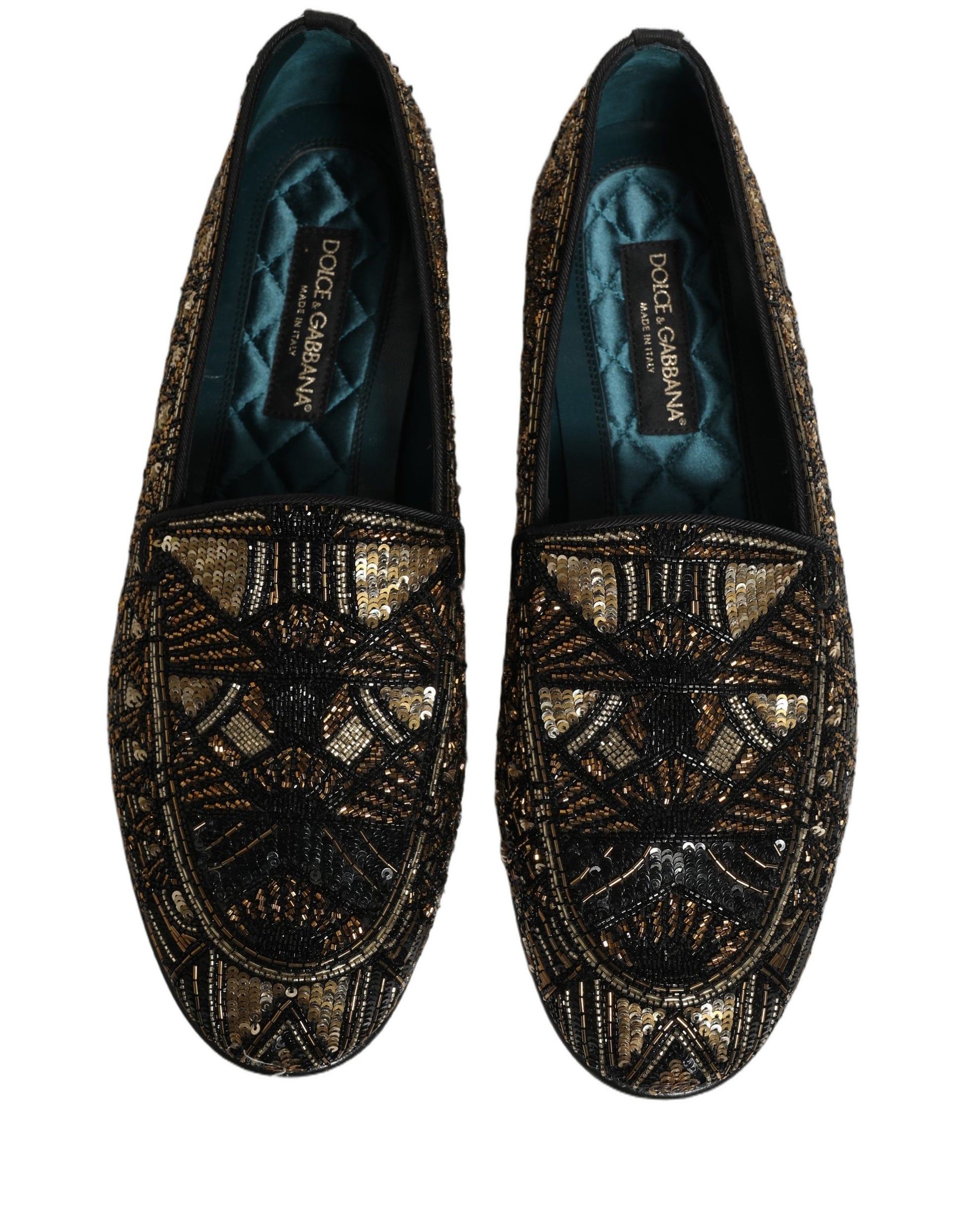 Dolce & Gabbana Black Slip On Loafers for Men side view