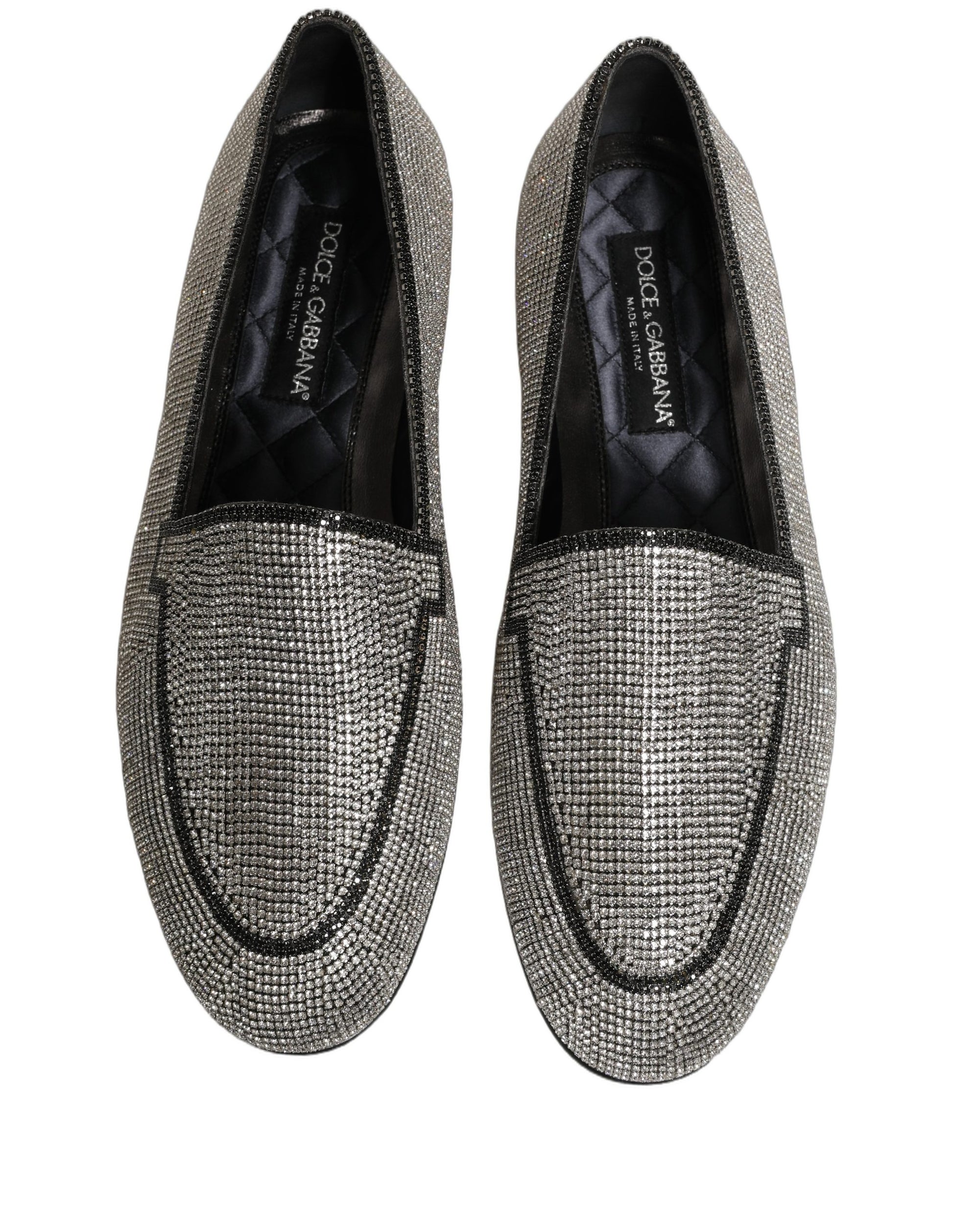 Dolce & Gabbana Silver Slip On Loafers for Men side view