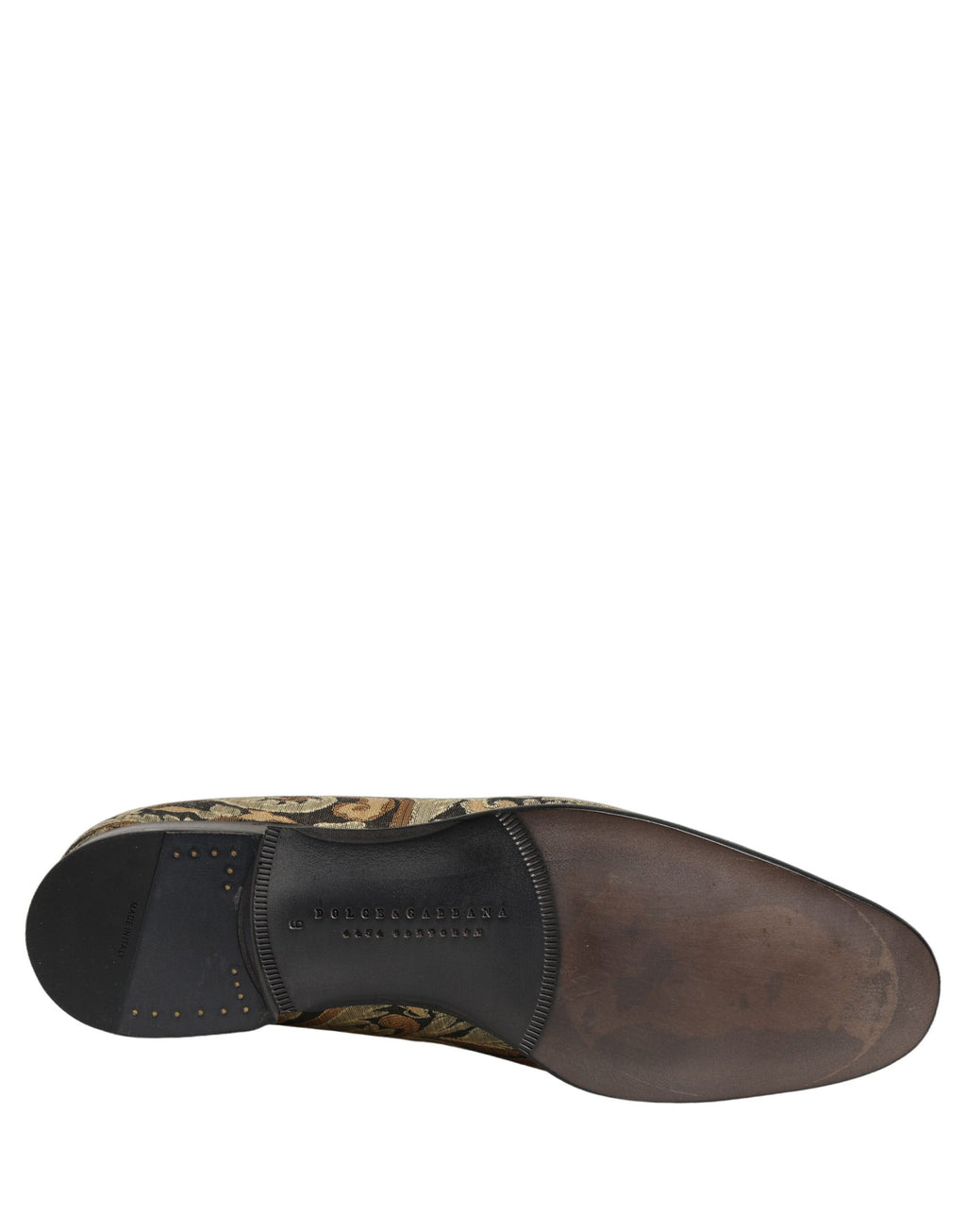 Dolce & Gabbana Gold Slip On Loafers for Men additional view