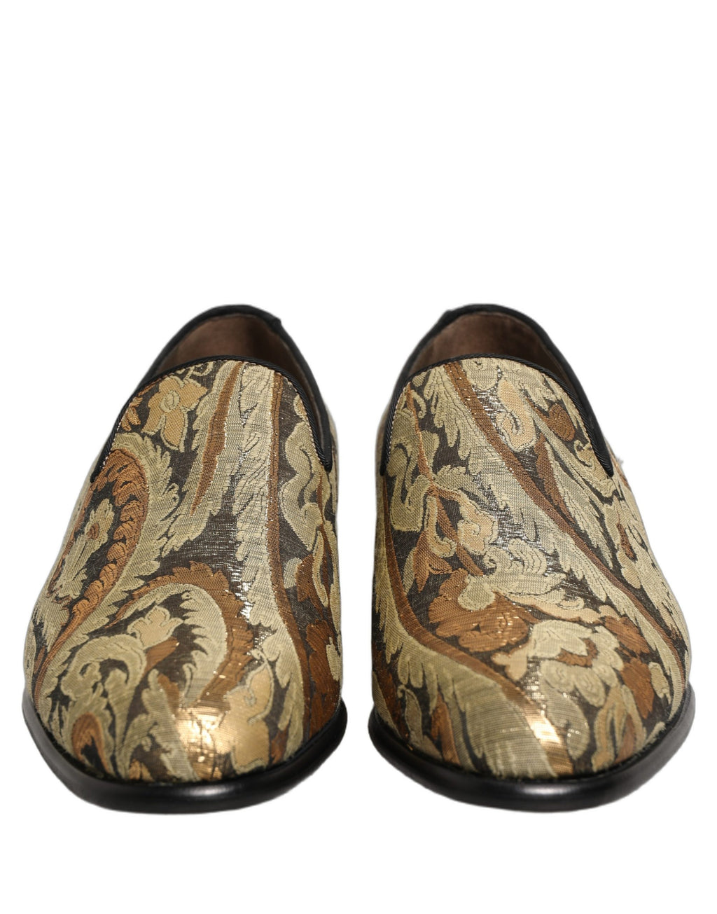 Dolce & Gabbana Gold Slip On Loafers for Men detail view