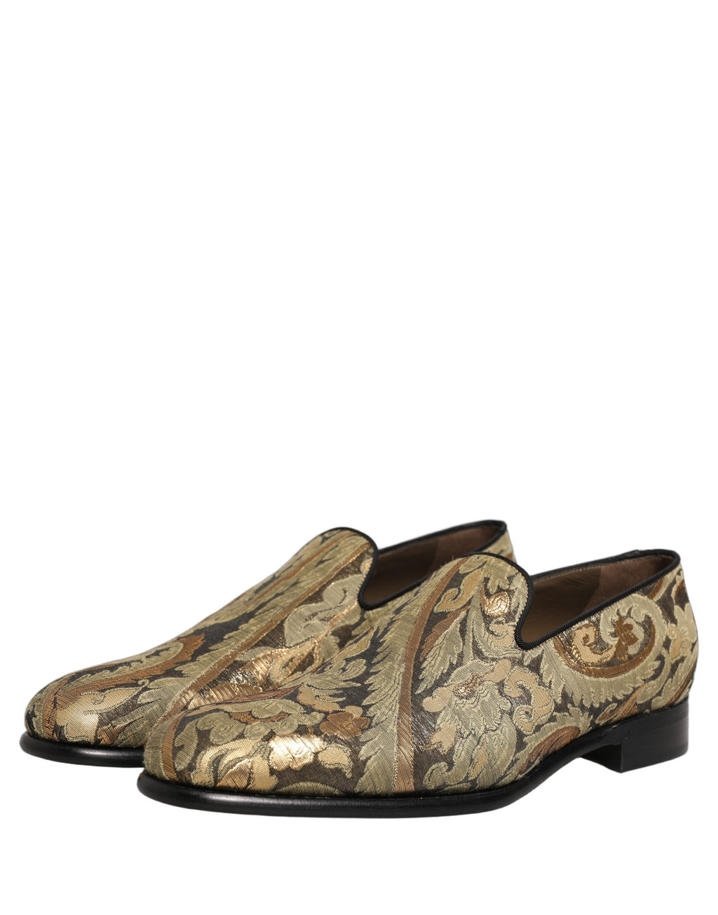 Dolce & Gabbana Gold Slip On Loafers for Men additional view