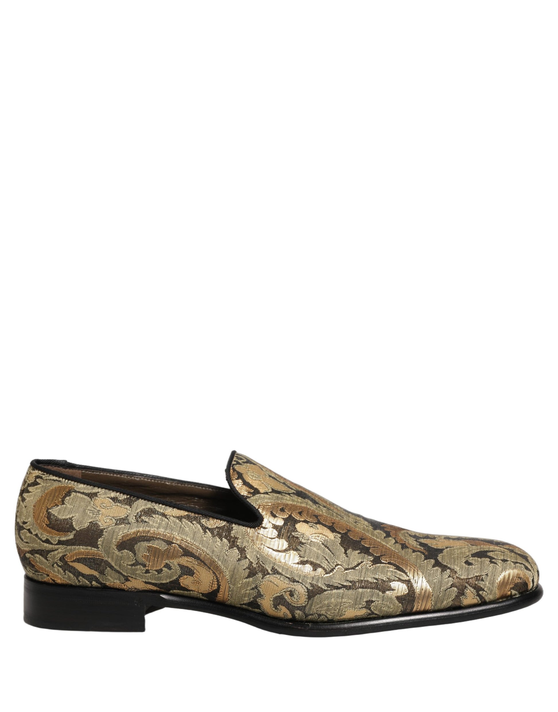 Dolce & Gabbana Gold Slip On Loafers for Men alternate view