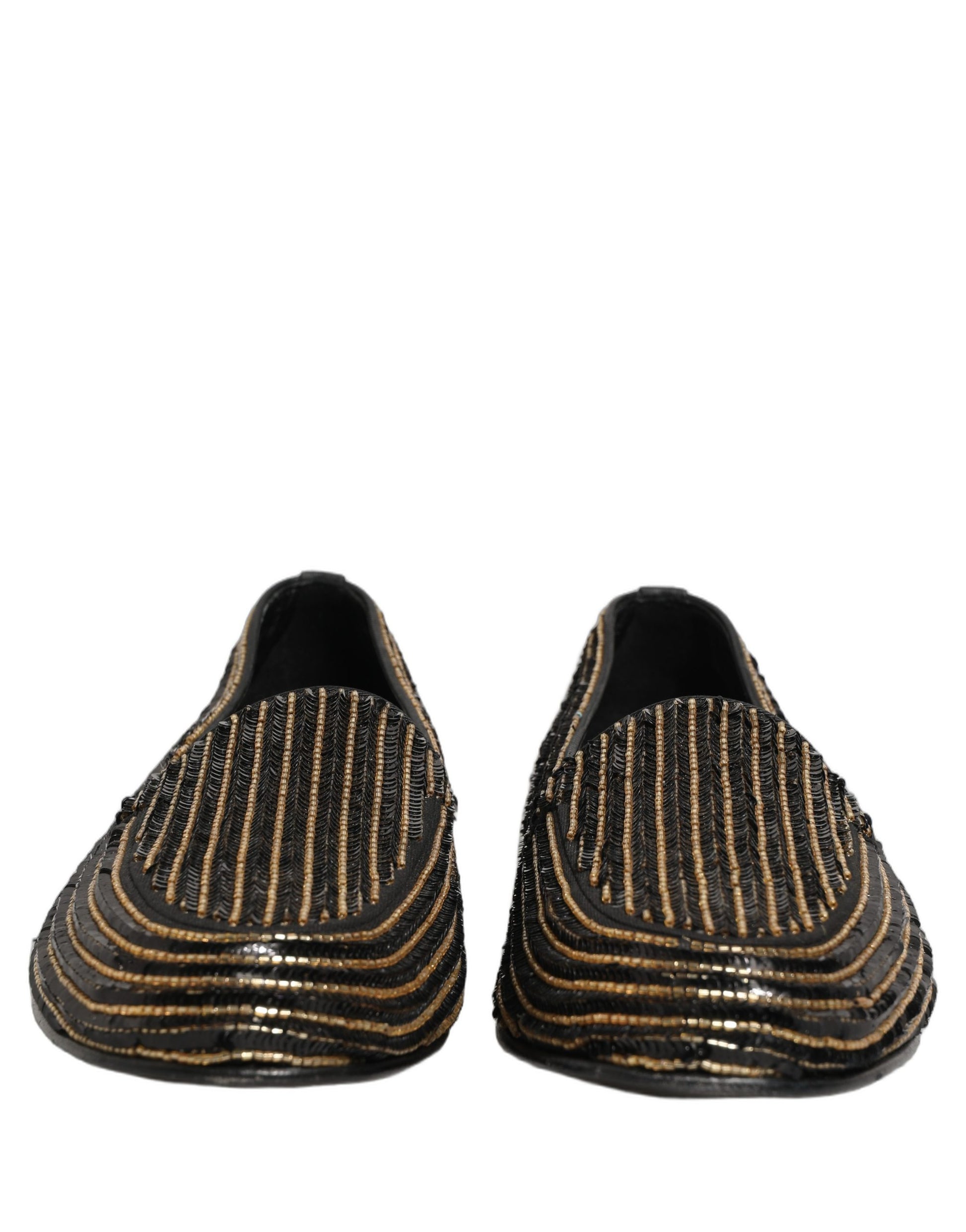 Dolce & Gabbana Black Slip On Loafers for Men detail view