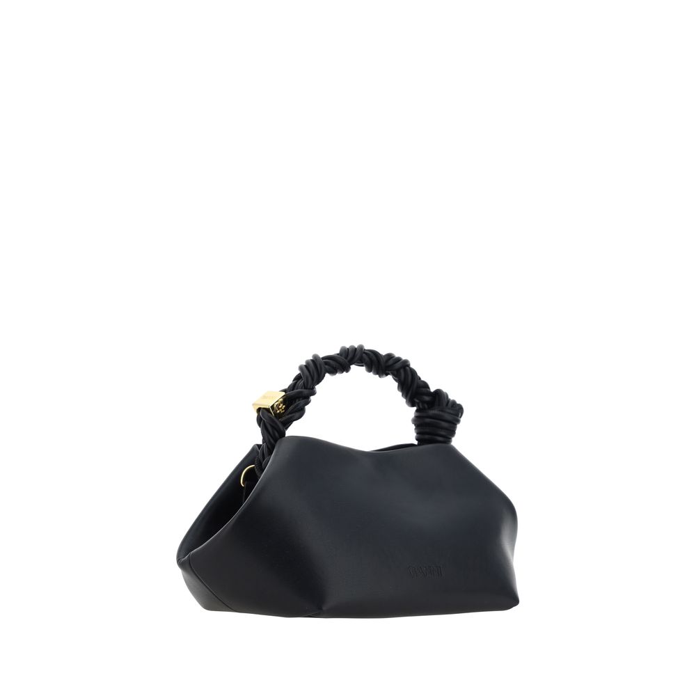 Sac à main Ganni en cuir de veau noir Bos Taurus