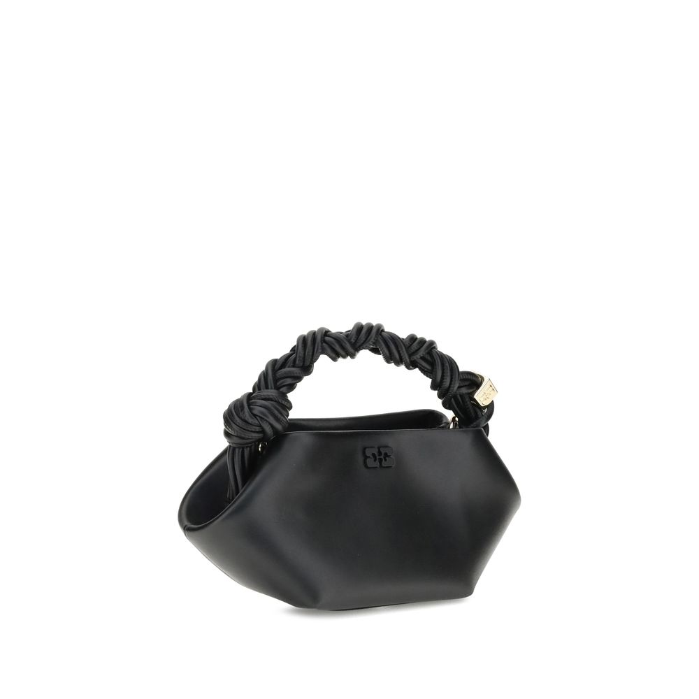 Sac porté épaule en cuir noir Ganni