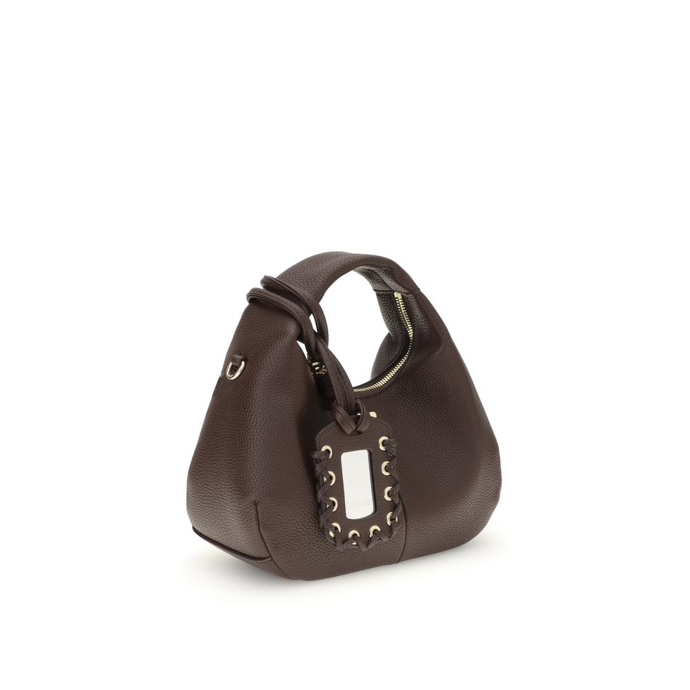 Sac à main Ganni marron en polyester recyclé