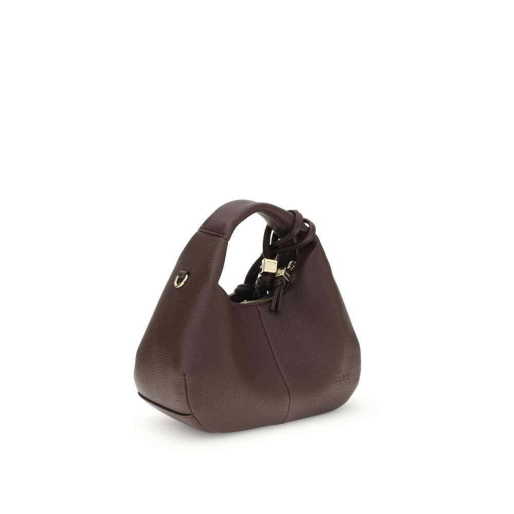 Sac à main Ganni marron en polyester recyclé