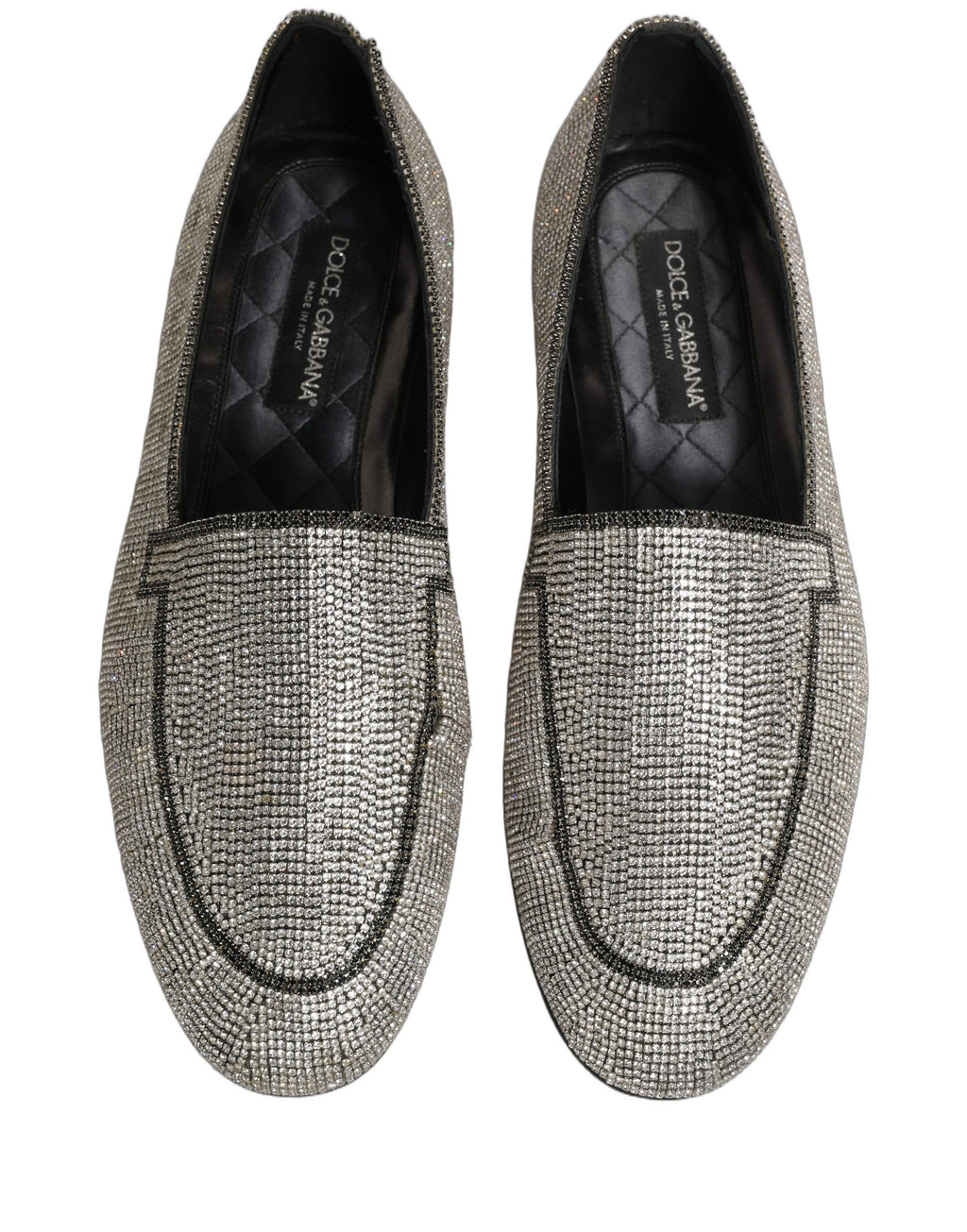 Dolce & Gabbana Silver Slip On Loafers for Men detail view