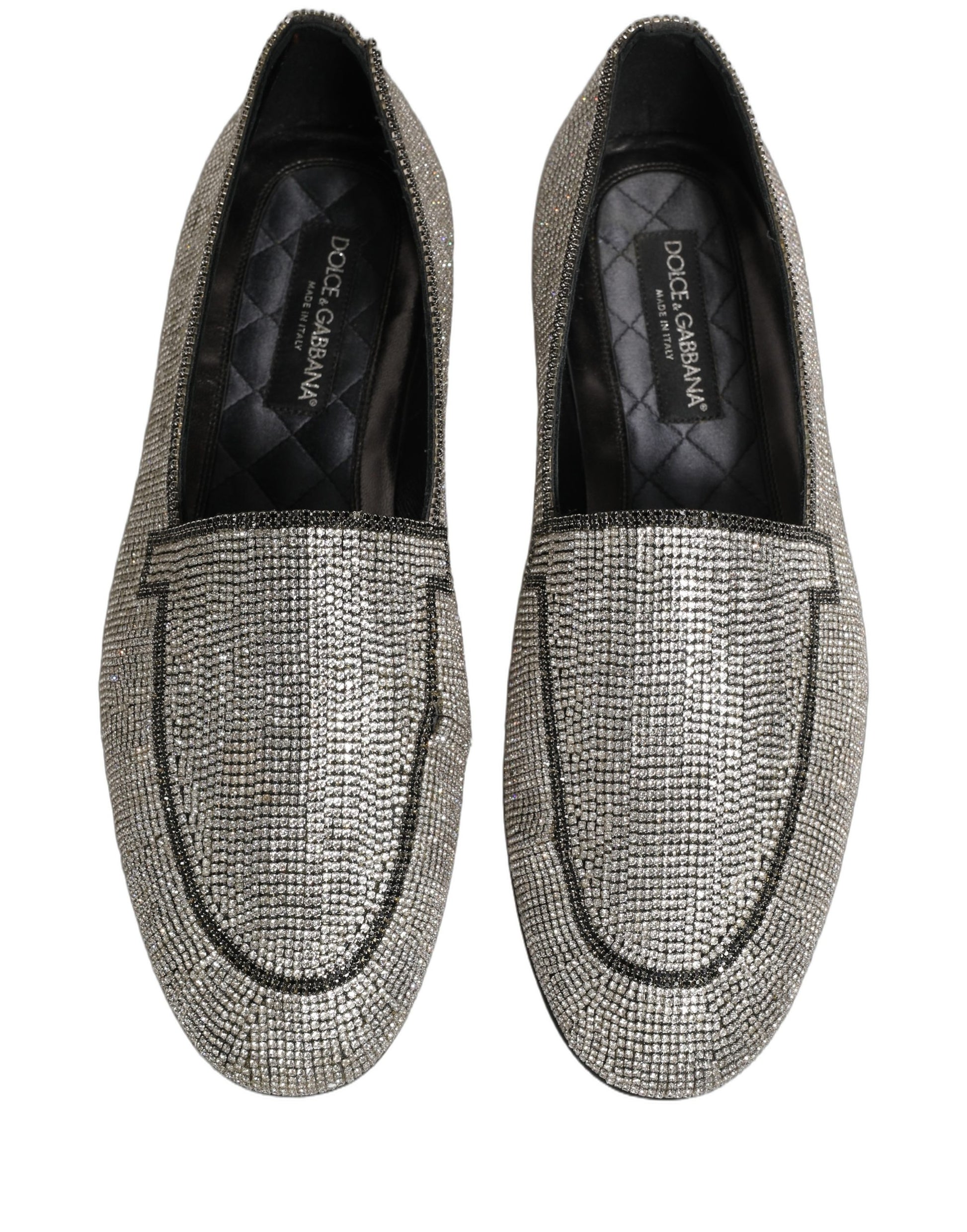 Dolce & Gabbana Silver Slip On Loafers for Men detail view