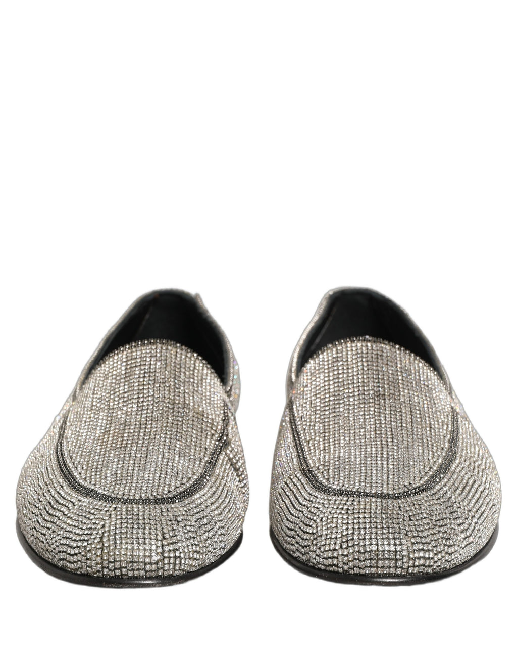 Dolce & Gabbana Silver Slip On Loafers for Men side view