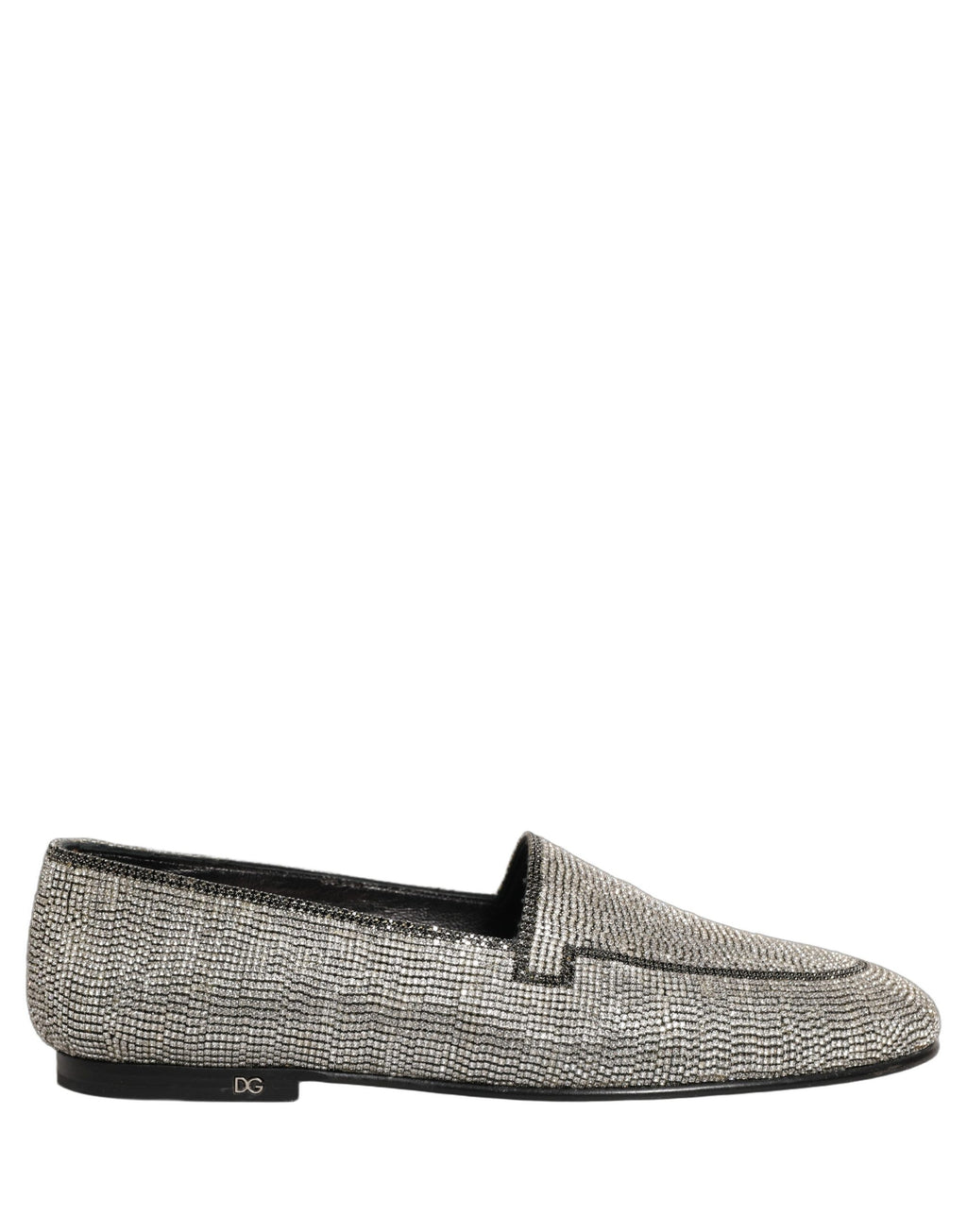 Dolce & Gabbana Silver Slip On Loafers for Men alternate view