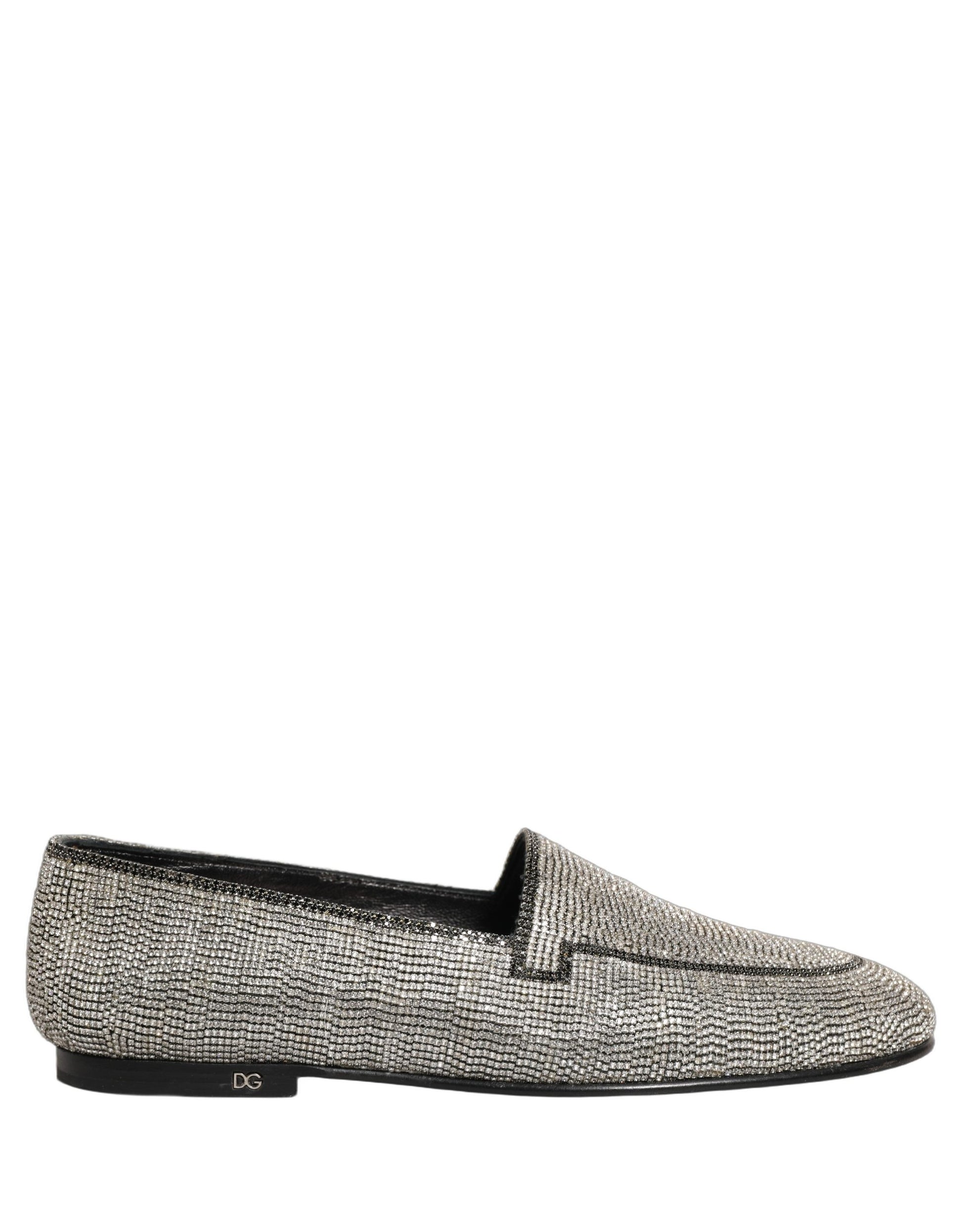 Dolce & Gabbana Silver Slip On Loafers for Men alternate view