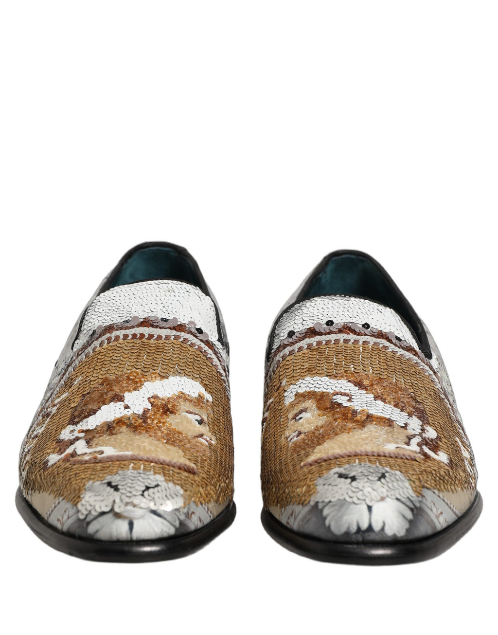 Dolce & Gabbana White Slip On Loafers for Men side view