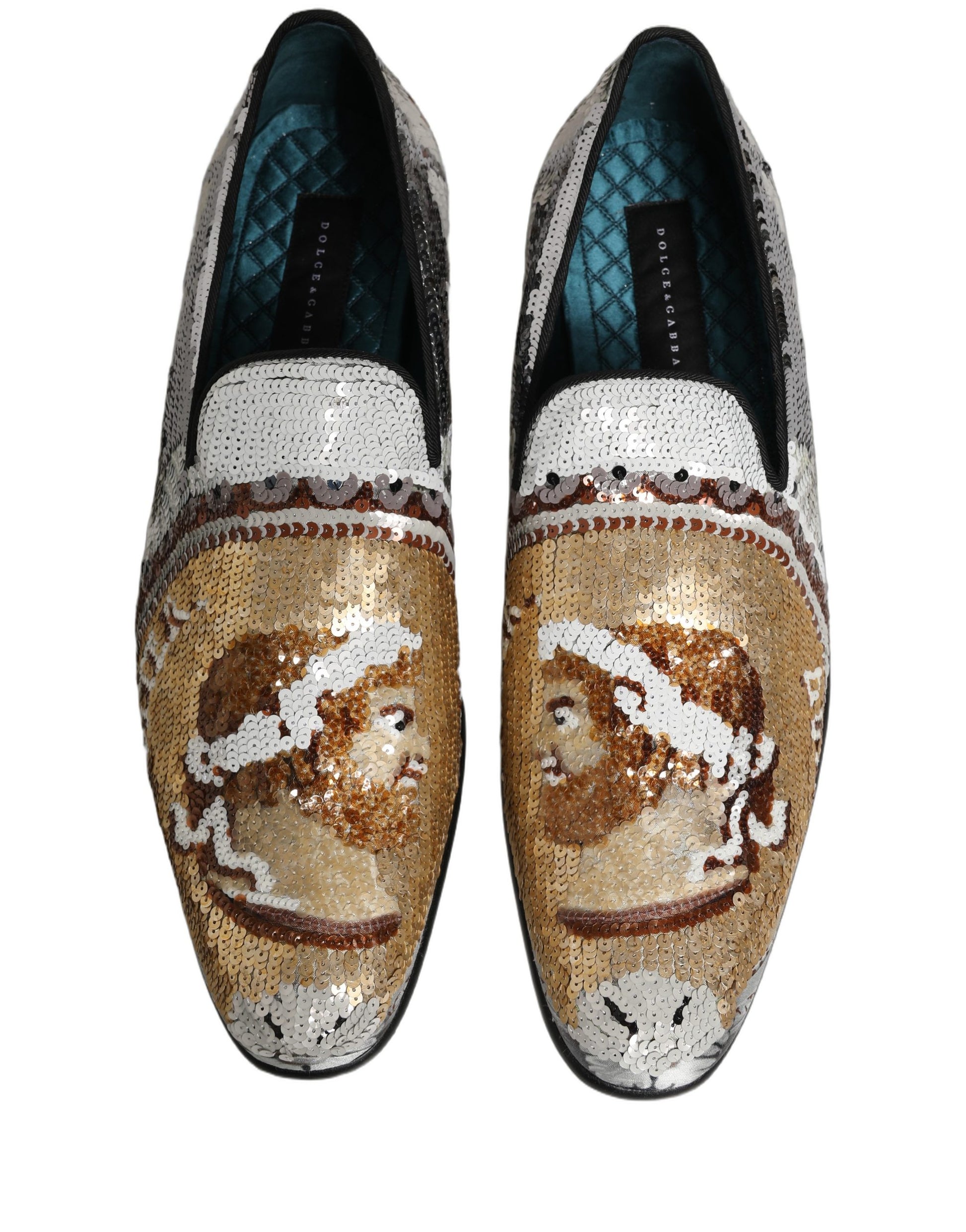 Dolce & Gabbana White Slip On Loafers for Men detail view