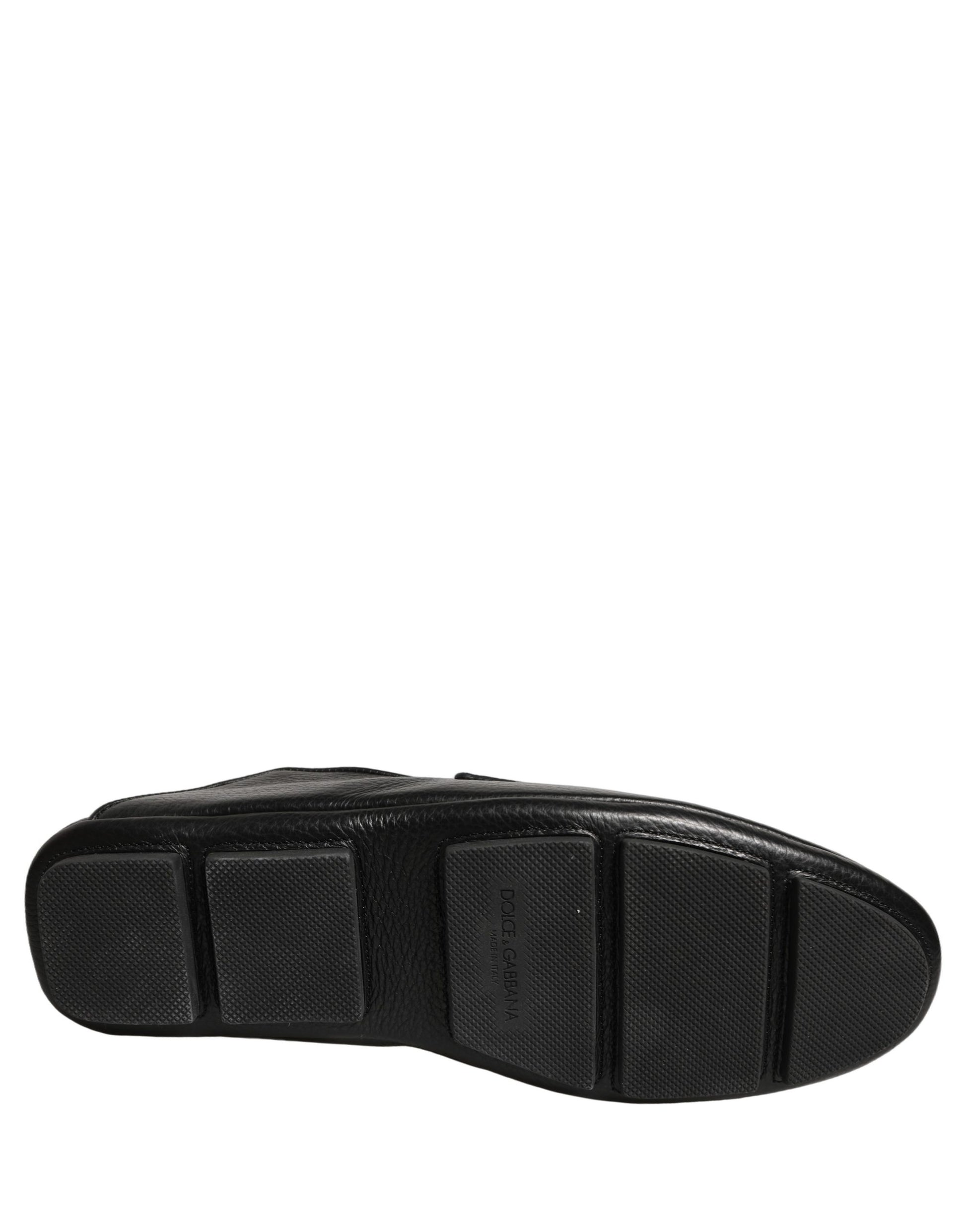 Mocassins de conduite en cuir de cerf noir Dolce & Gabbana
