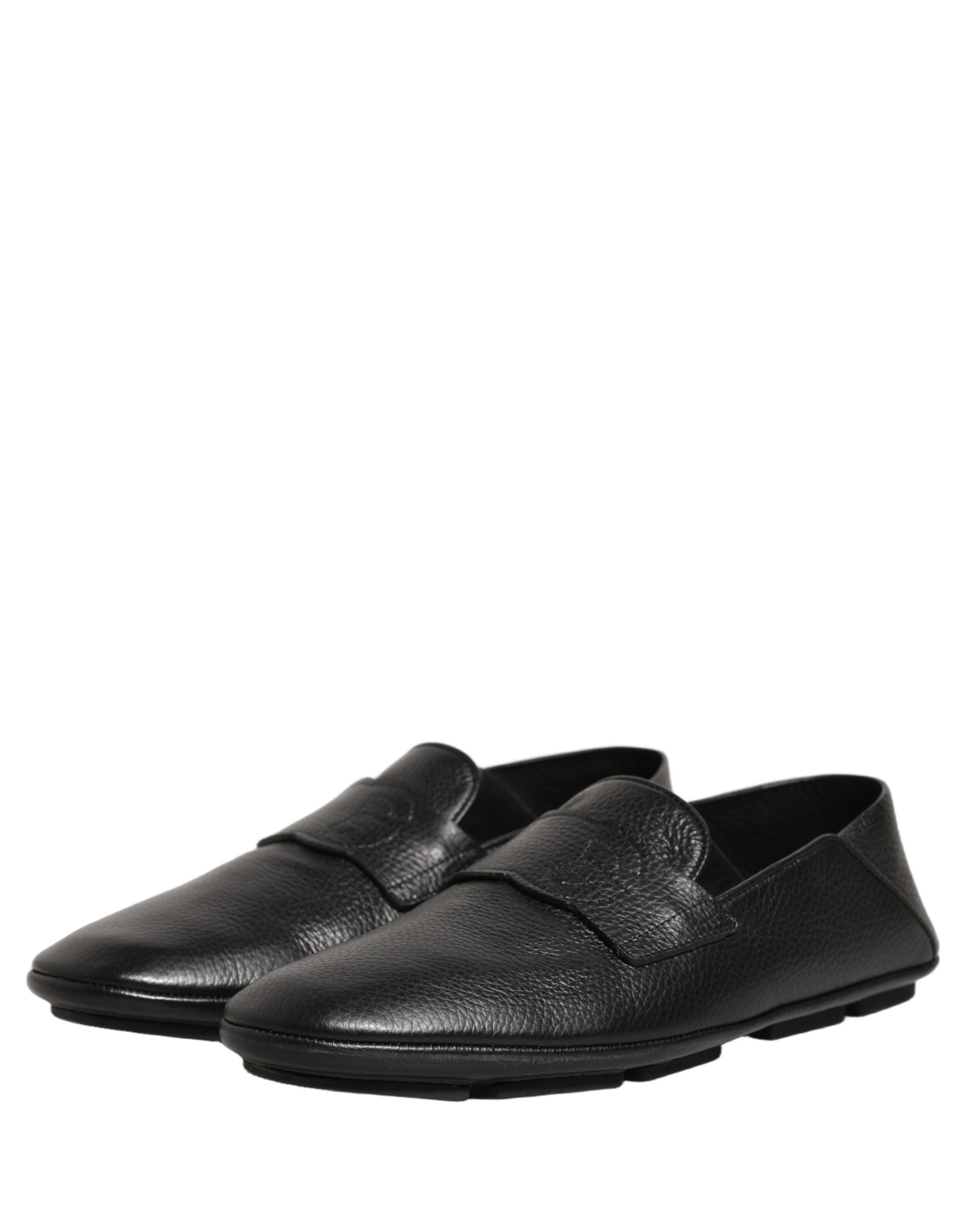 Mocassins de conduite en cuir de cerf noir Dolce & Gabbana