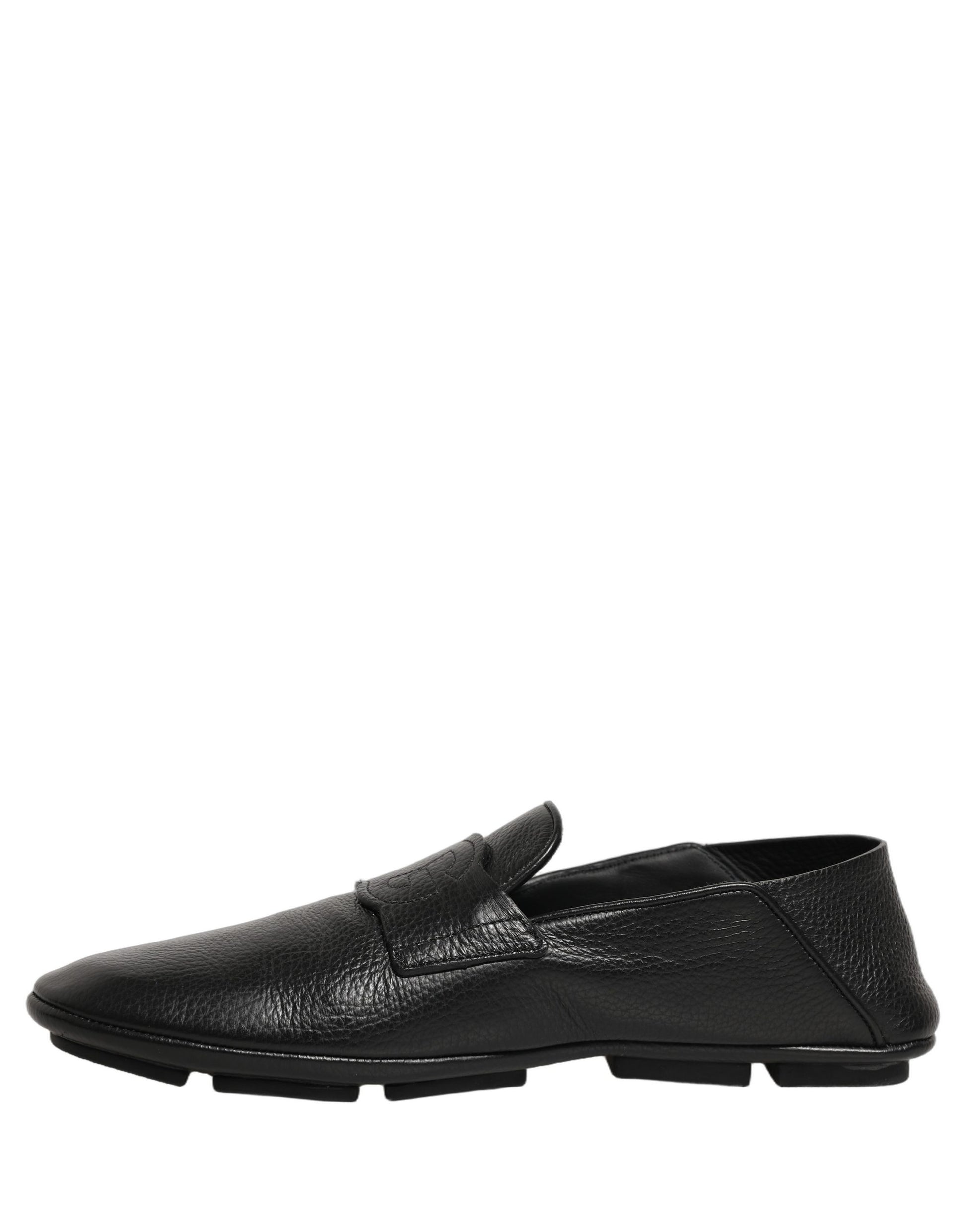 Mocassins de conduite en cuir de cerf noir Dolce & Gabbana
