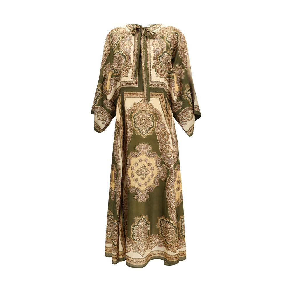 Robe décontractée en soie multicolore Zimmermann