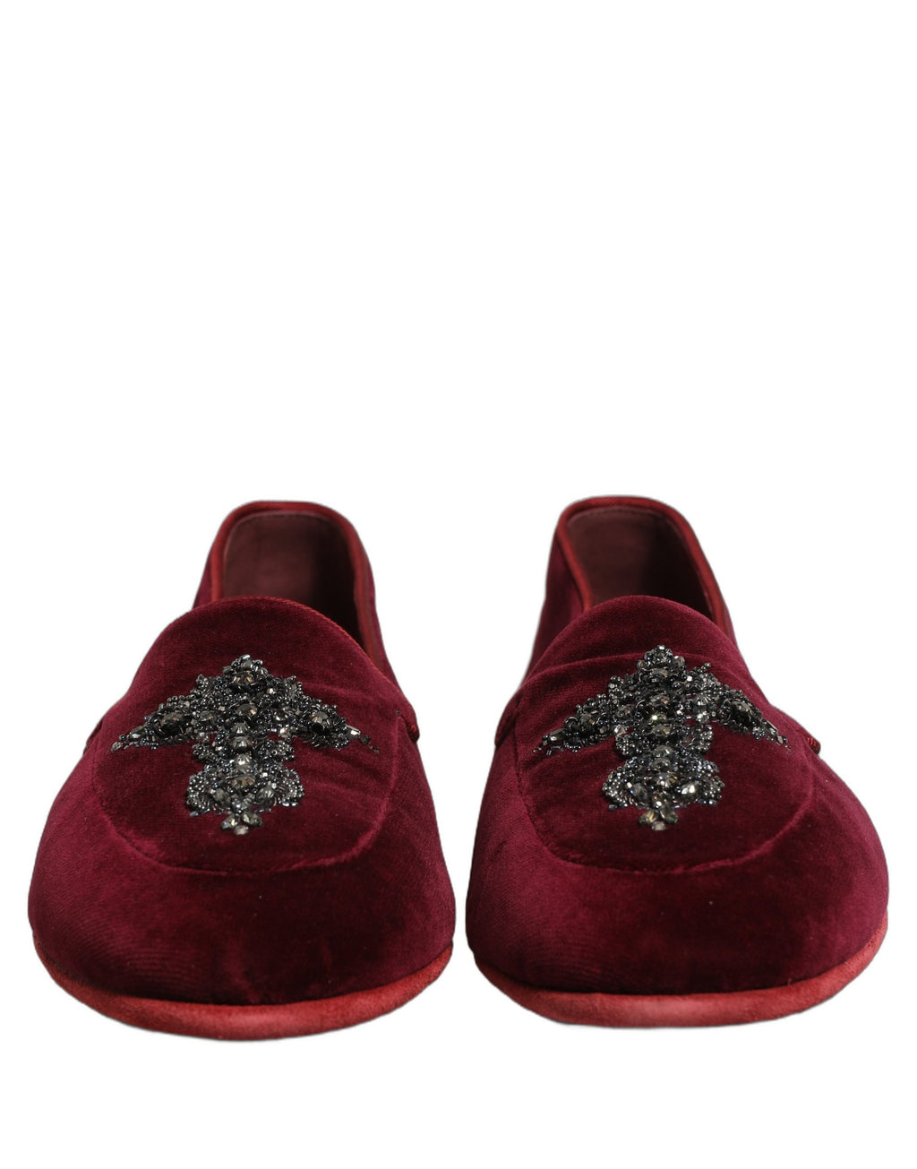 Dolce & Gabbana Red Slip On Loafers for Men detail view