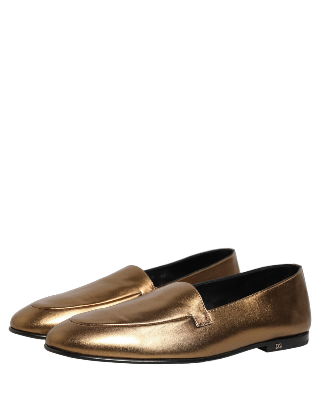 Dolce & Gabbana Gold Slip On Loafers for Men additional view